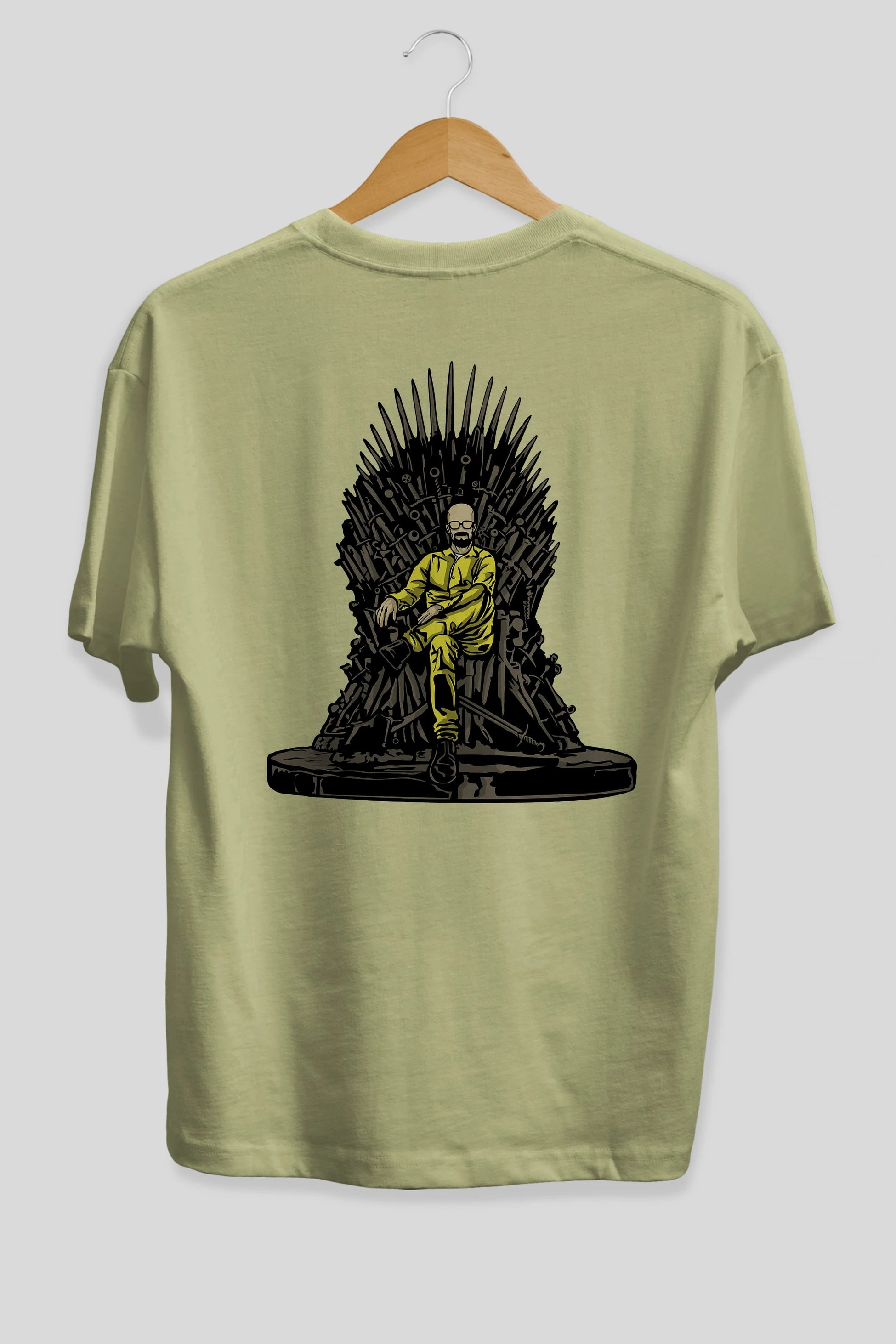 Danger Throne Arka Baskılı Oversize t-shirt Erkek Kadın Unisex %100 Pamuk