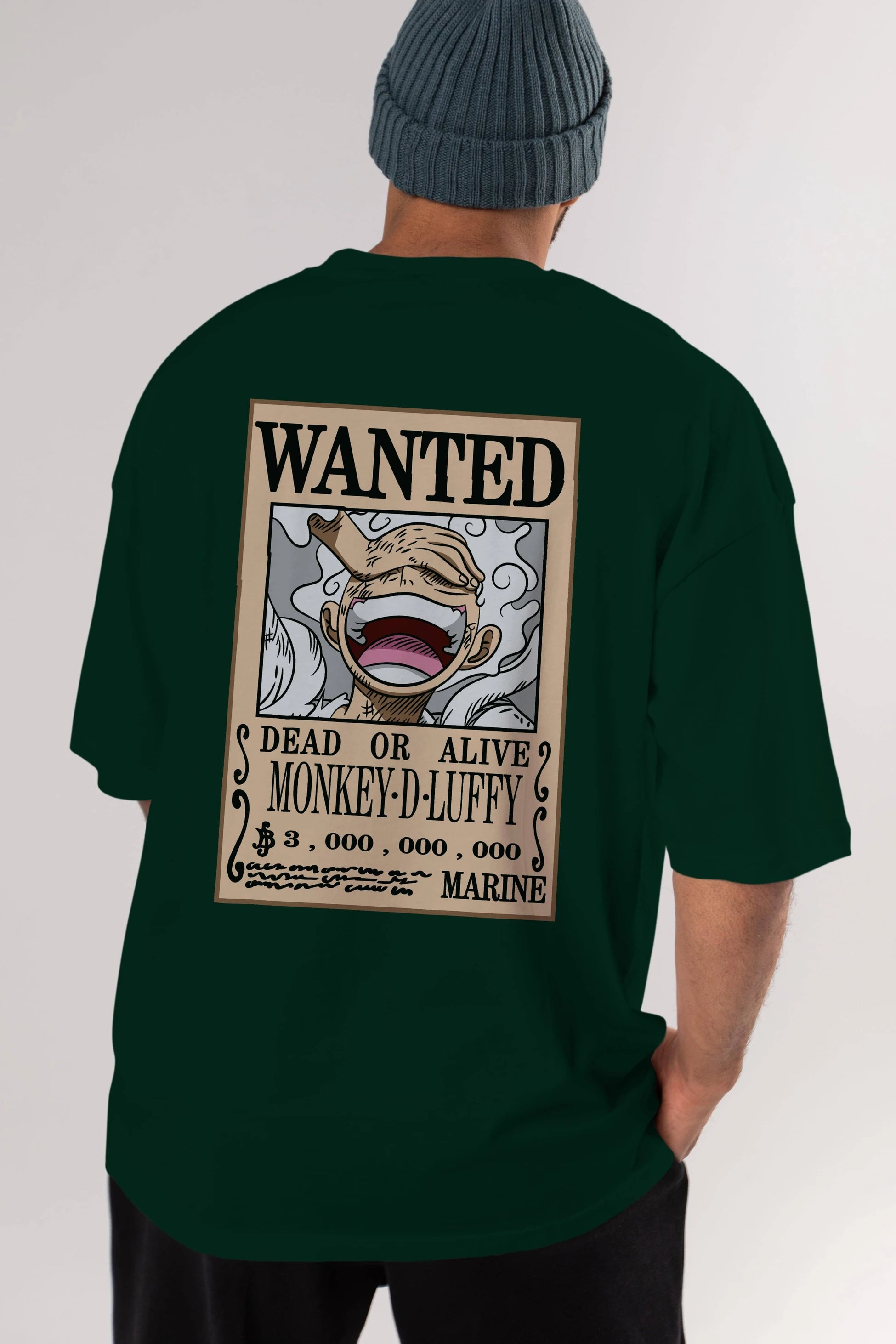 CARTEL LUFFY GEAR 5 Anime Arka Baskılı Oversize t-shirt Erkek Kadın Unisex