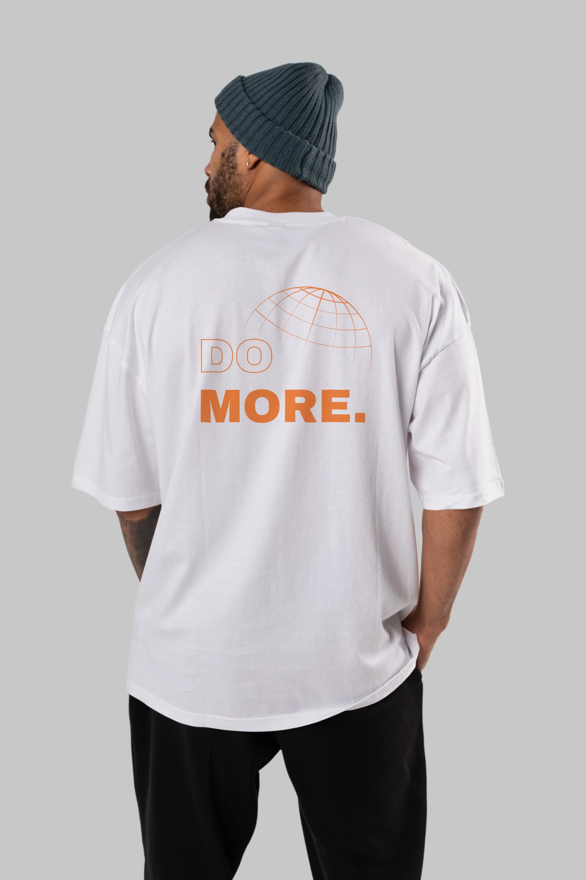 Do More Yazılı Arka Baskılı Oversize t-shirt Erkek Kadın Unisex