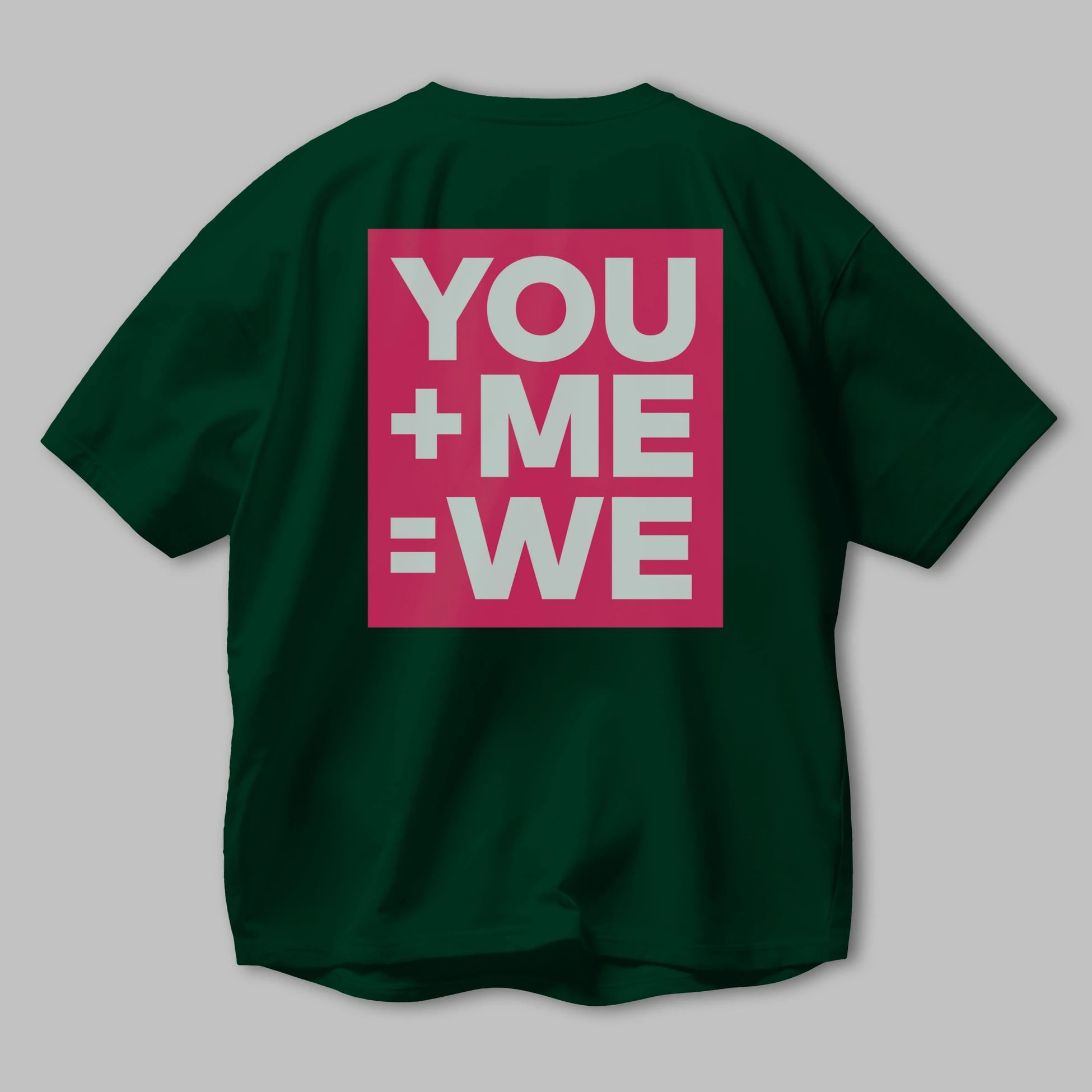 You Me We Yazılı Arka Baskılı Oversize t-shirt Erkek Kadın Unisex