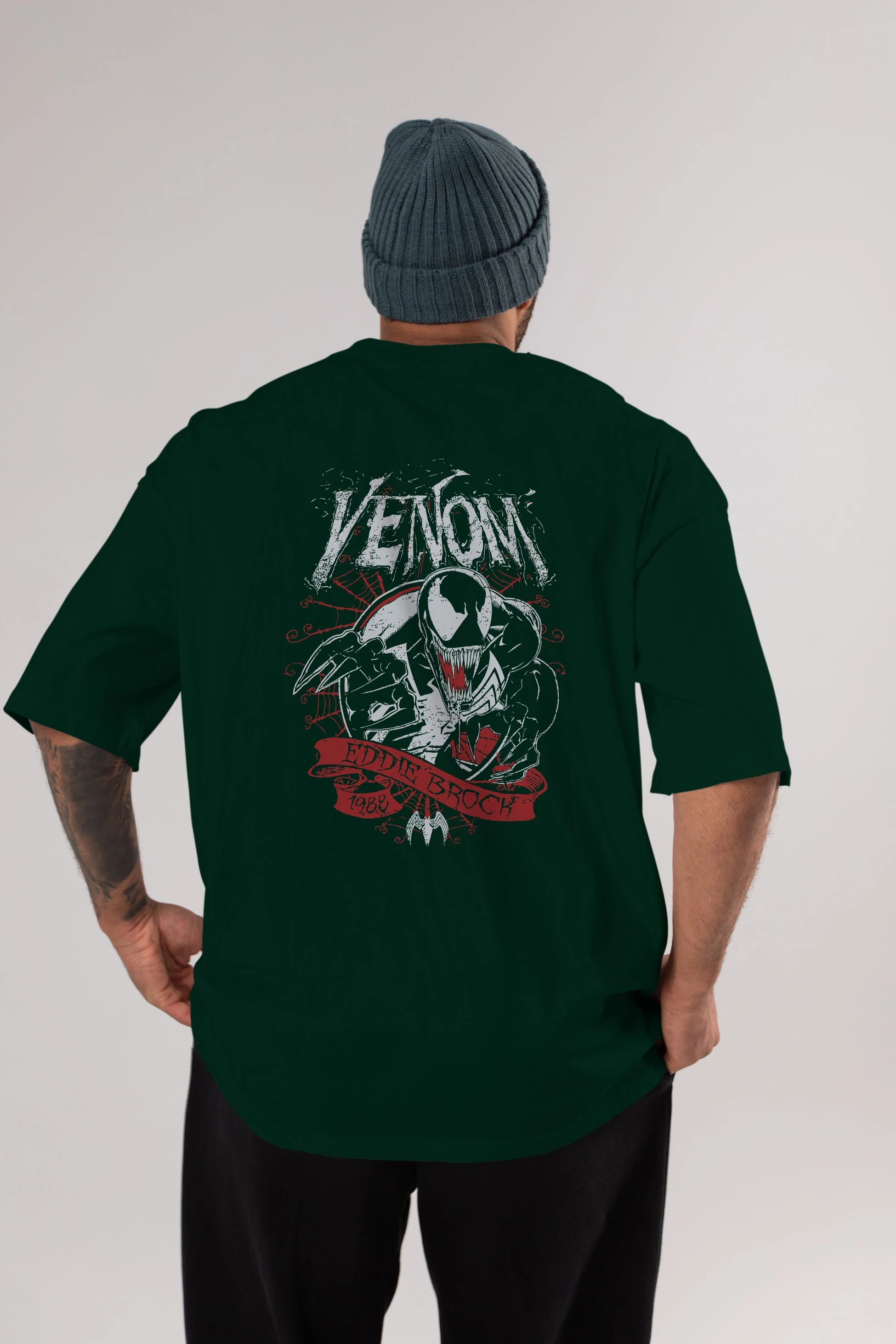 Venom (11) Arka Baskılı Oversize t-shirt Erkek Kadın Unisex %100 Pamuk Bisiklet Yaka tişort