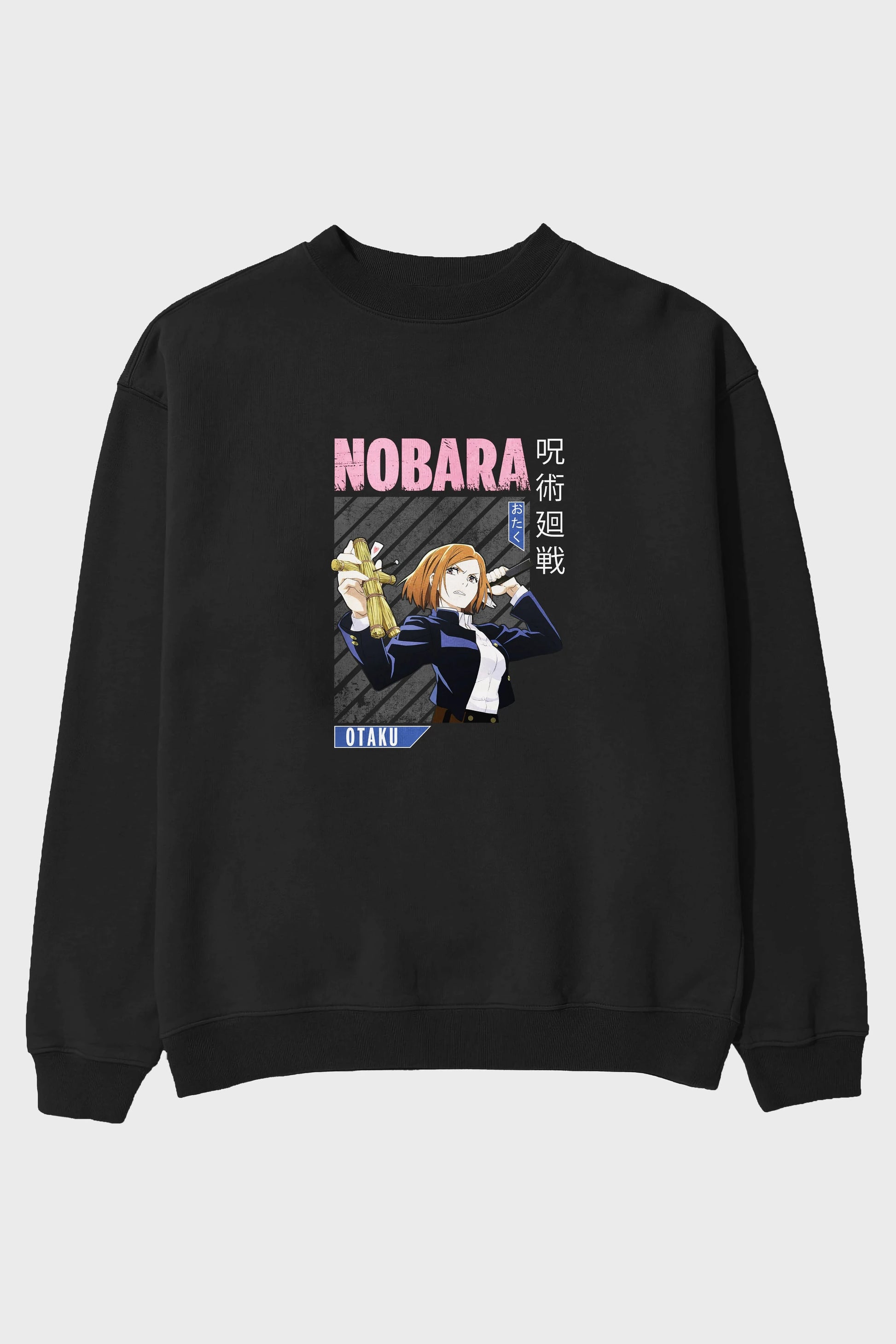 Nobara Kugisaki 6 Anime Ön Baskılı Oversize Sweatshirt Erkek Kadın Unisex