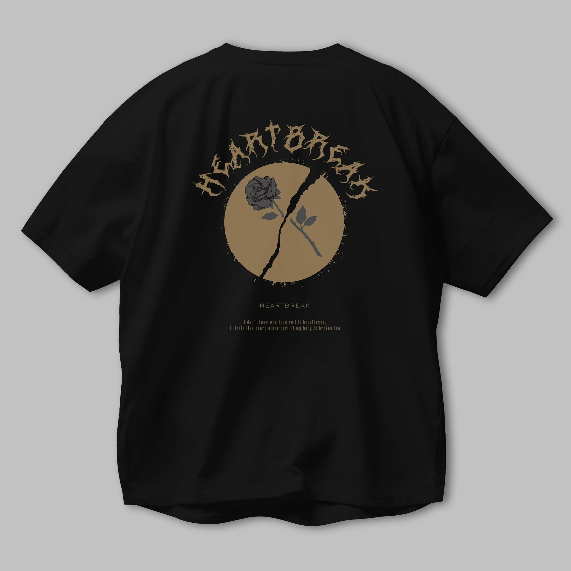 Heartbreak Arka Baskılı Oversize t-shirt Erkek Kadın Unisex