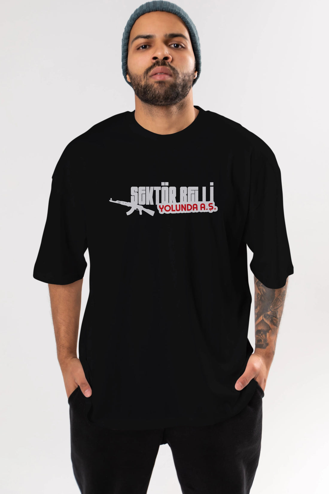 Sektör Belli Ön Baskılı Oversize t-shirt %100 pamuk Erkek Kadın Unisex
