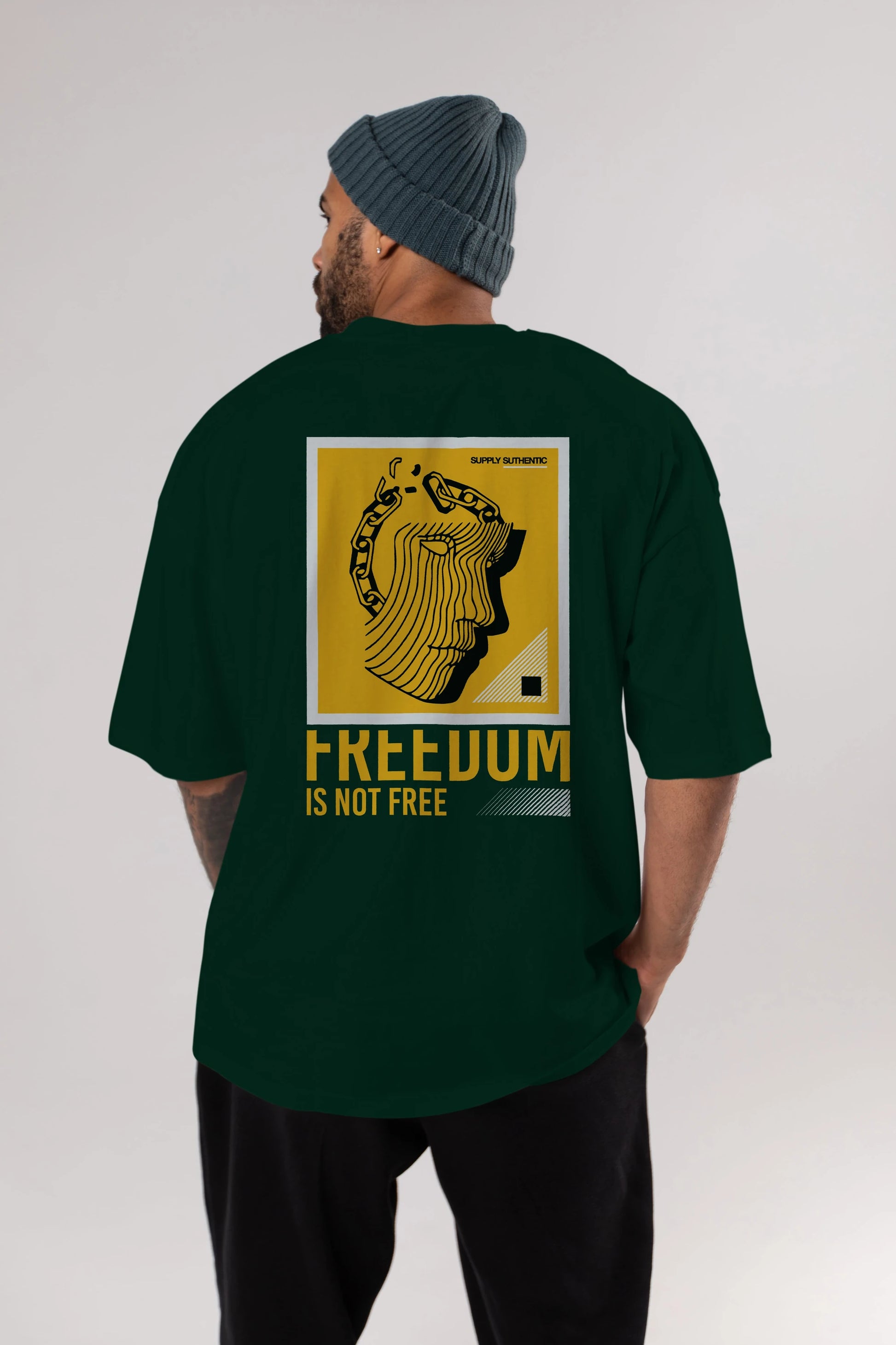 Freedom is Not Free Arka Baskılı Oversize t-shirt Erkek Kadın Unisex