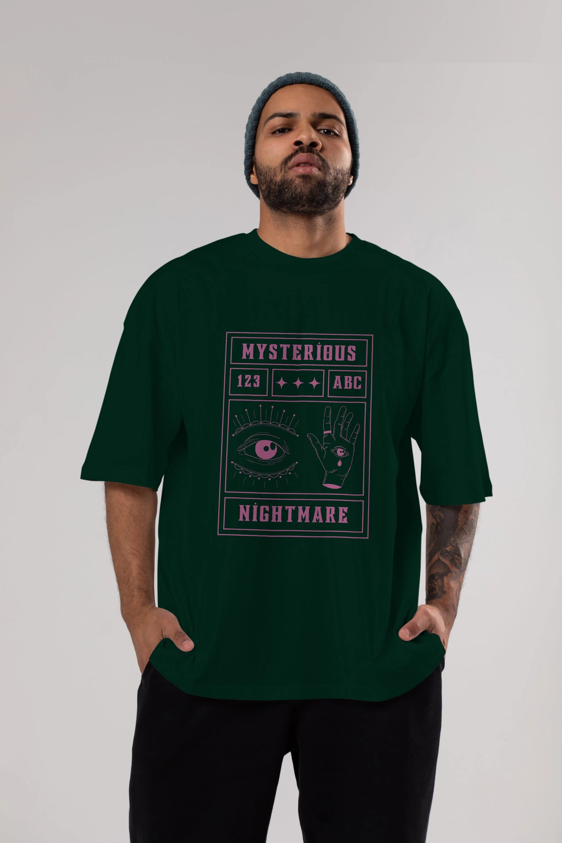 Mysterious Nightmare Ön Baskılı Oversize t-shirt Erkek Kadın Unisex