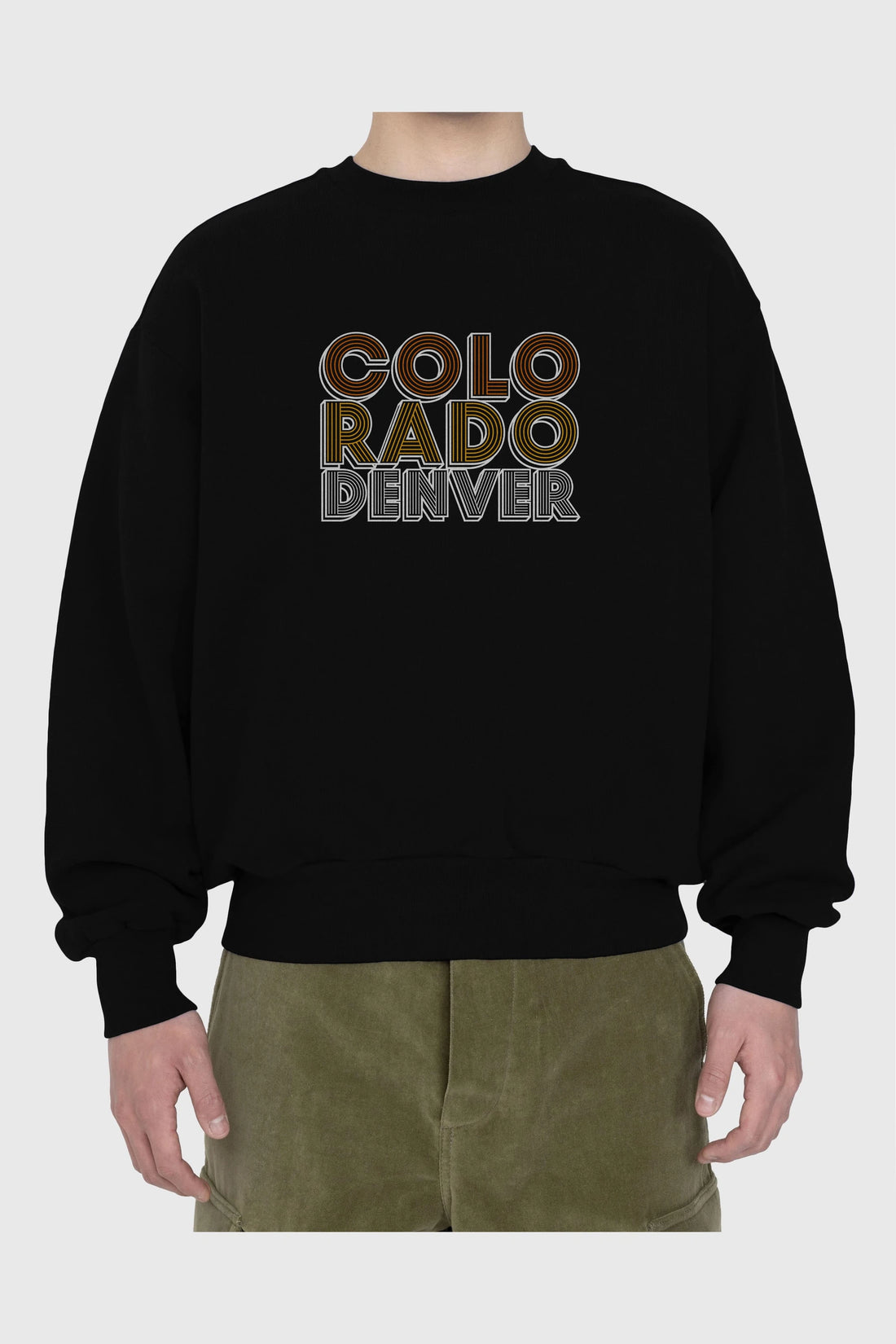 Colorado Denver Ön Baskılı Oversize Sweatshirt Erkek Kadın Unisex