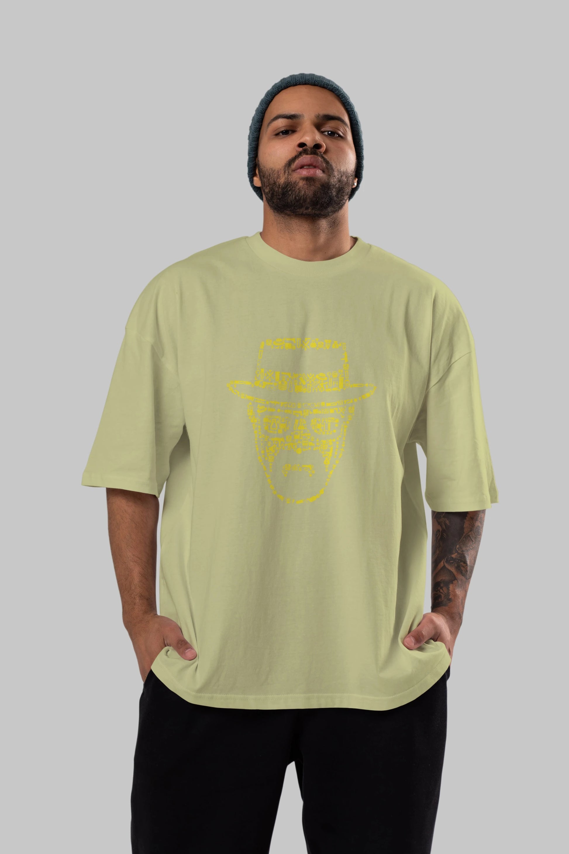 The Chronicle Ön Baskılı Oversize t-shirt %100 pamuk Erkek Kadın Unisex