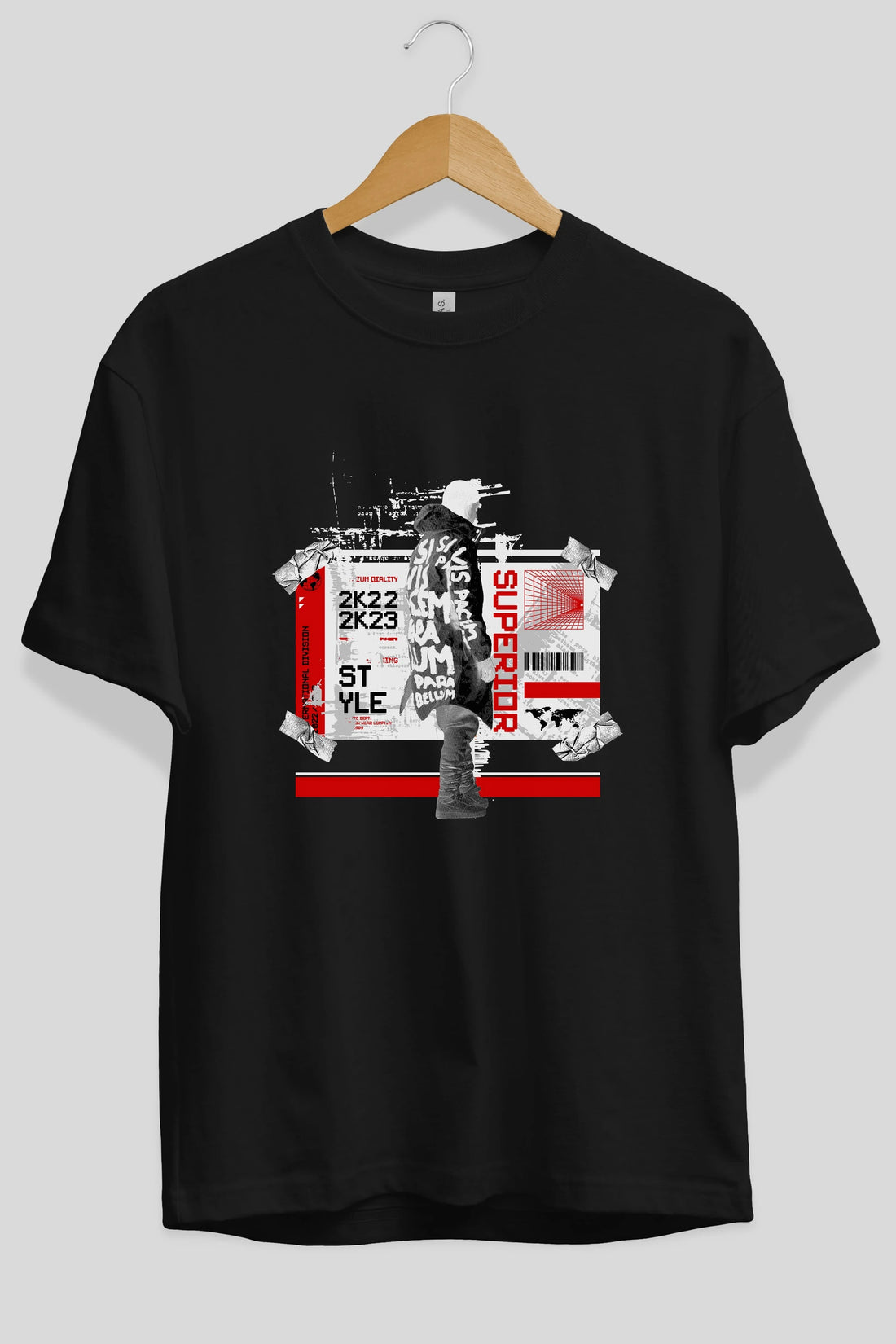 Superior Ön Baskılı Oversize t-shirt Erkek Kadın Unisex