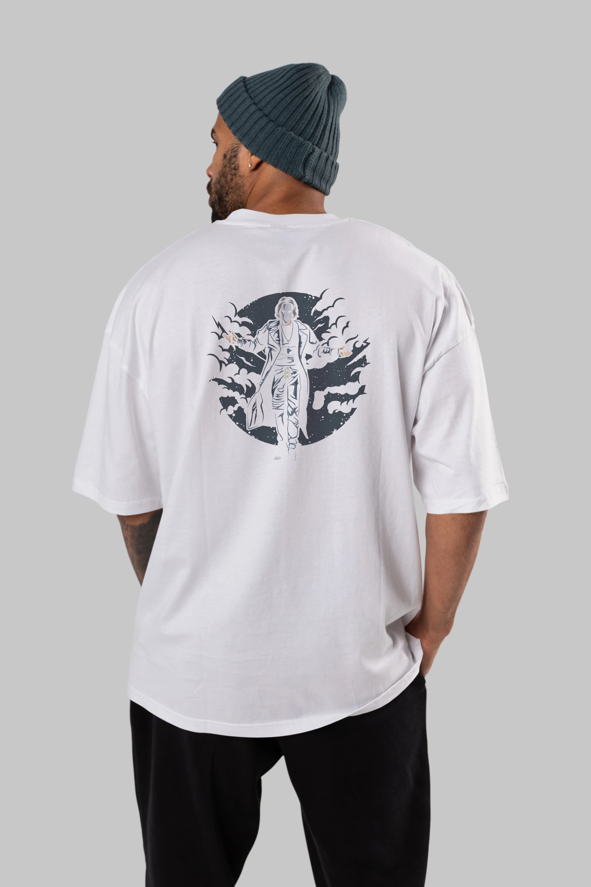 The Crow Arka Baskılı Oversize t-shirt Erkek Kadın Unisex %100 Pamuk