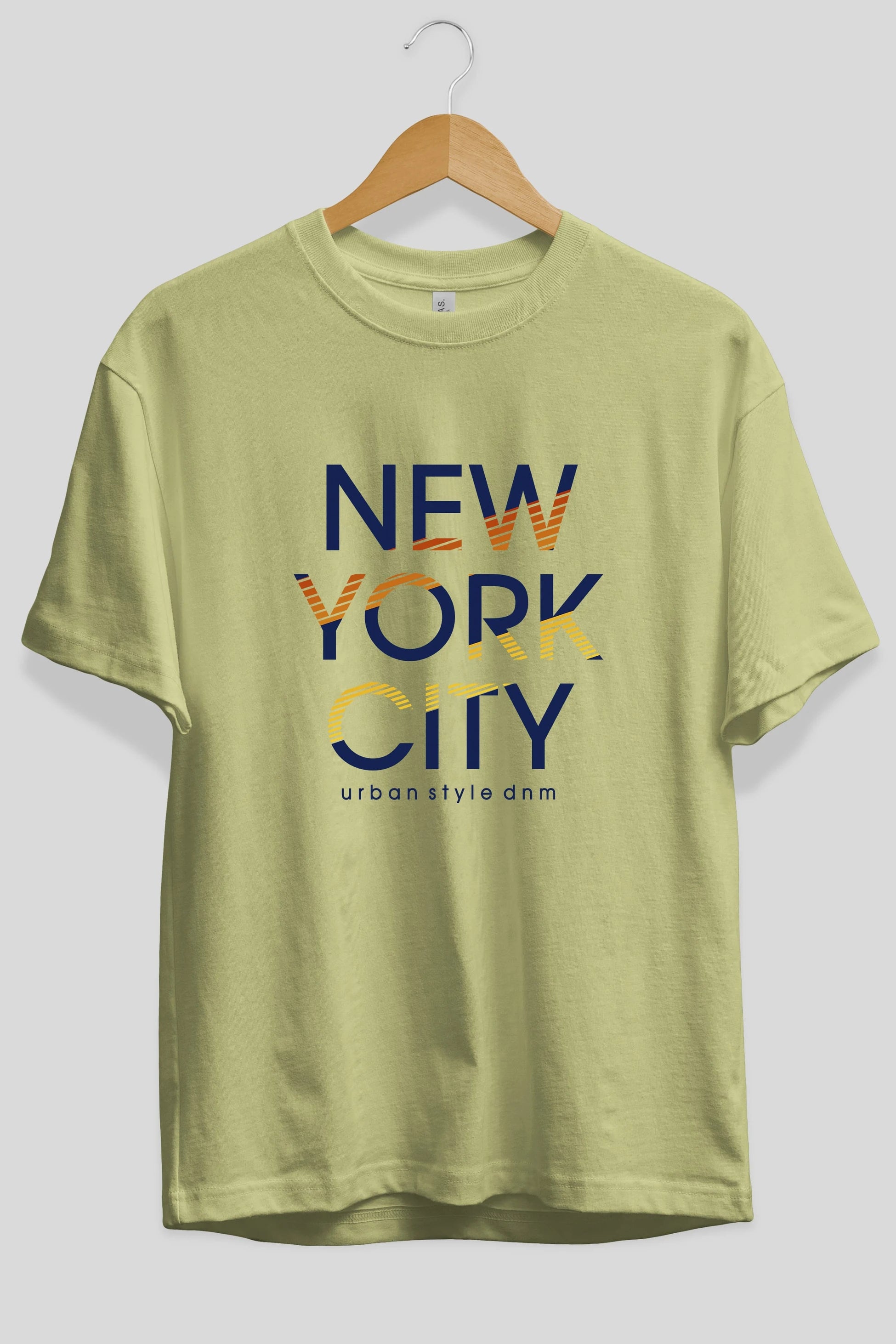 New York City Style Ön Baskılı Oversize t-shirt Erkek Kadın Unisex