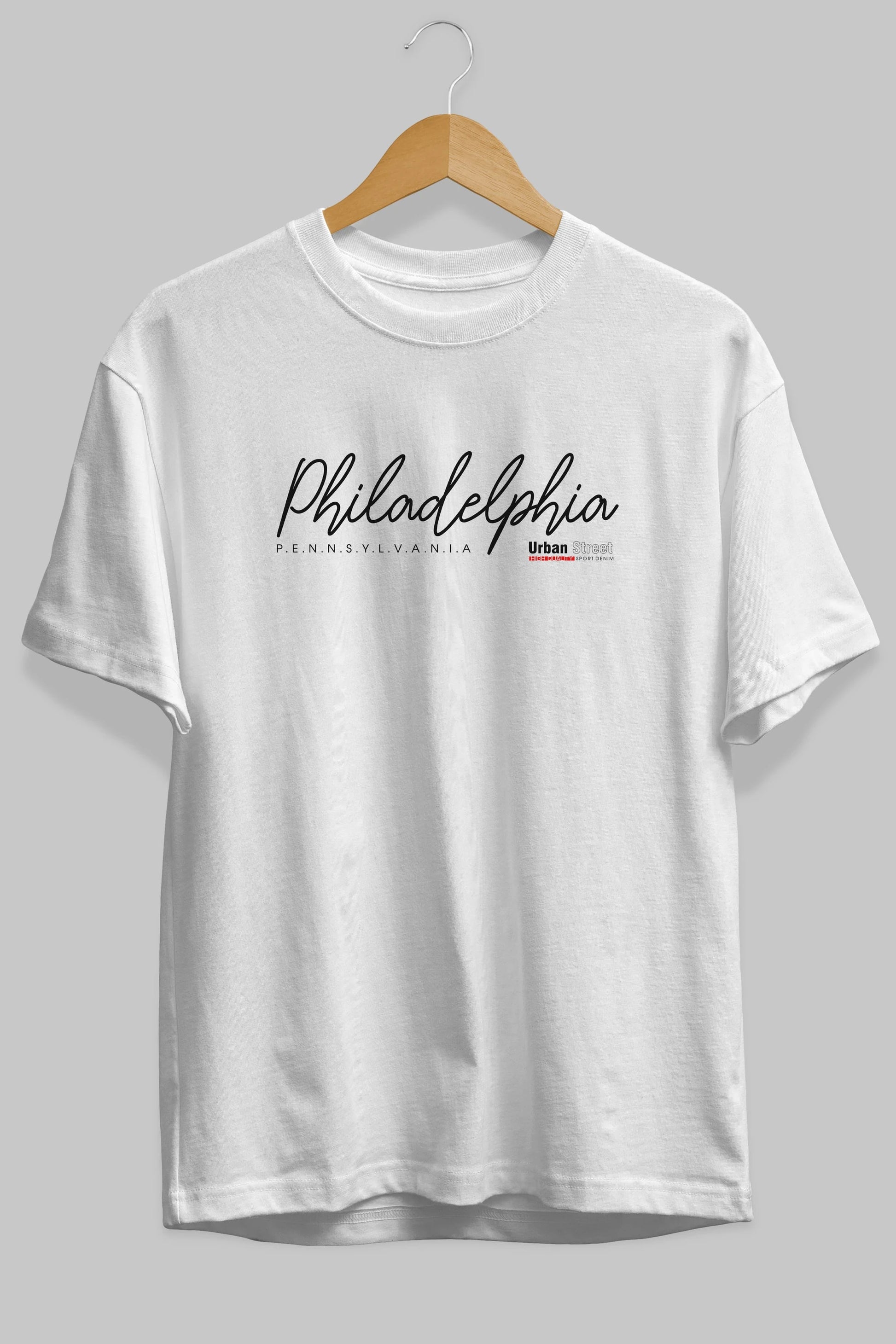 Philadelphia Urban Ön Baskılı Oversize t-shirt Erkek Kadın Unisex