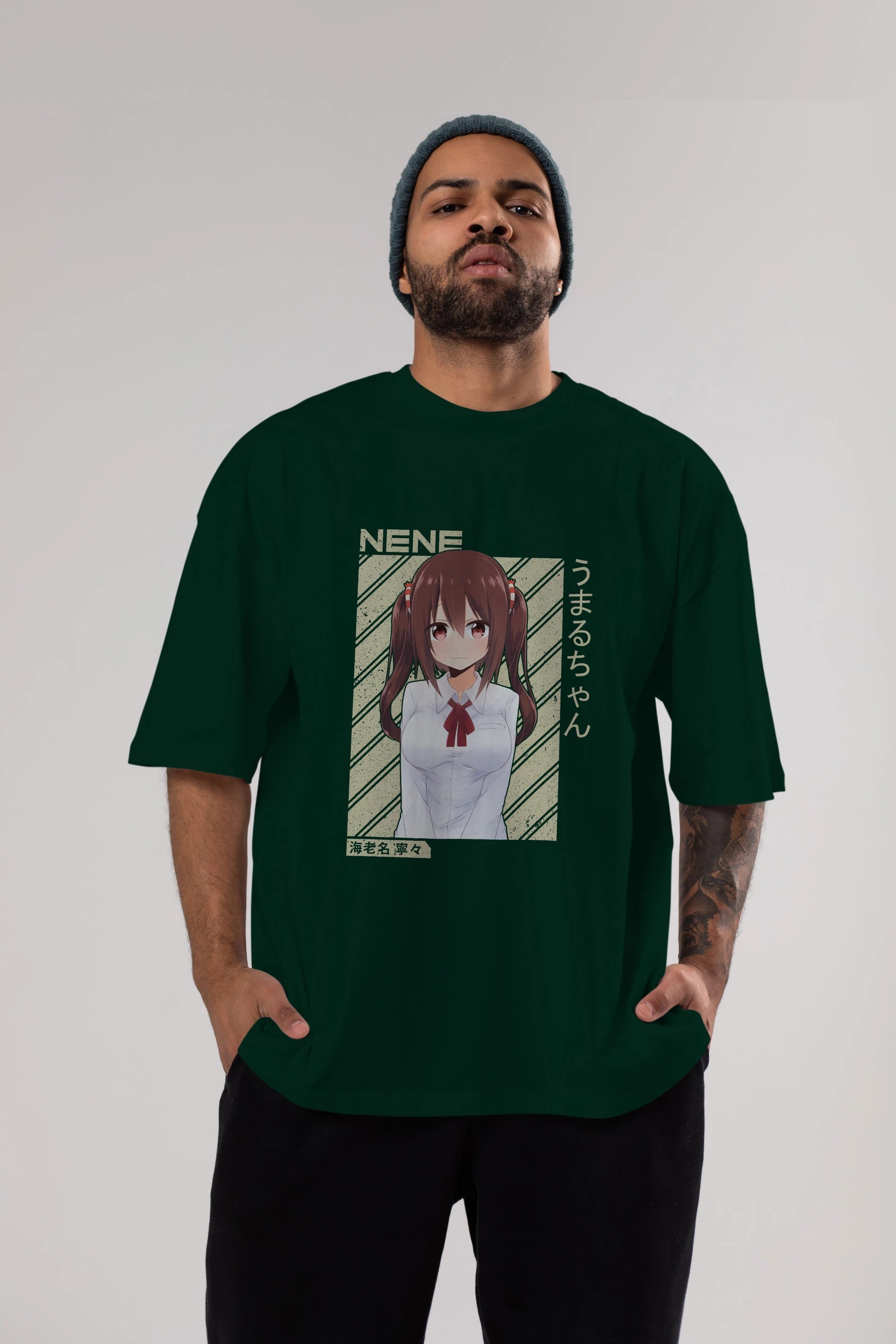 Nene Ebina 1 Anime Ön Baskılı Oversize t-shirt %100 pamuk Erkek Kadın Unisex