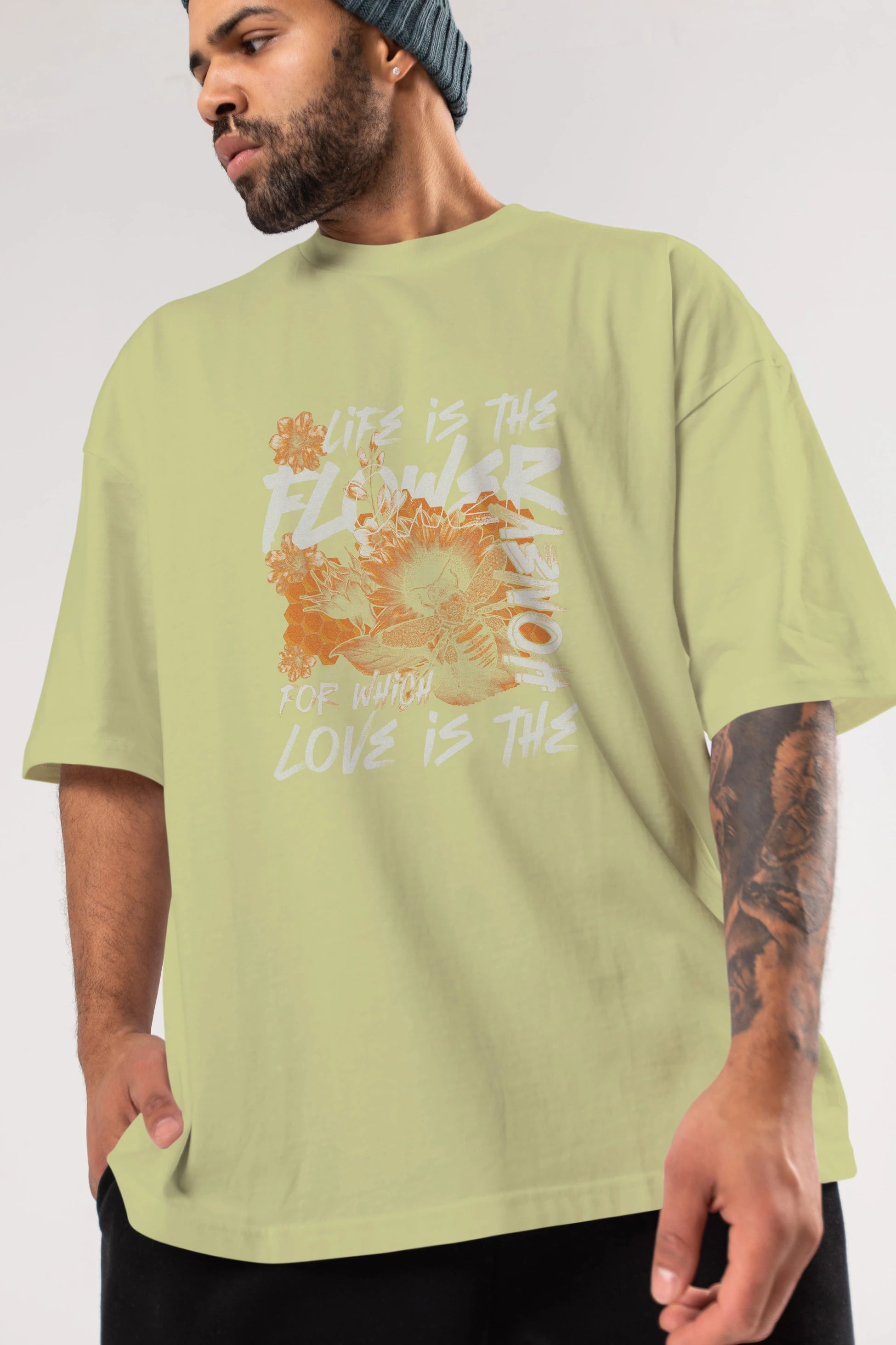 Life is the flower for which love is the honey Ön Baskılı Oversize t-shirt Erkek Kadın Unisex