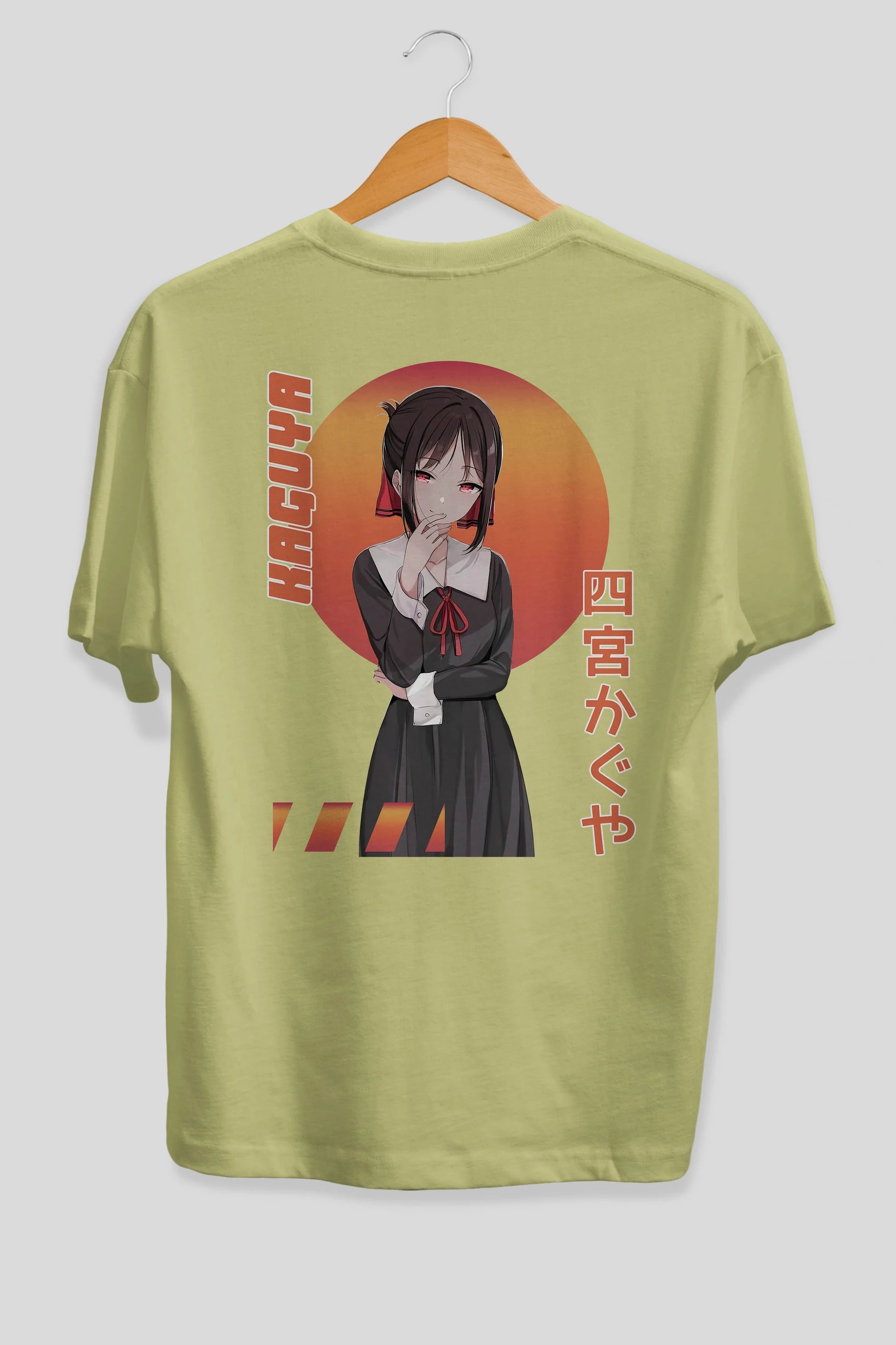 Kaguya Shinomiya 5 Anime Arka Baskılı Oversize t-shirt Erkek Kadın Unisex