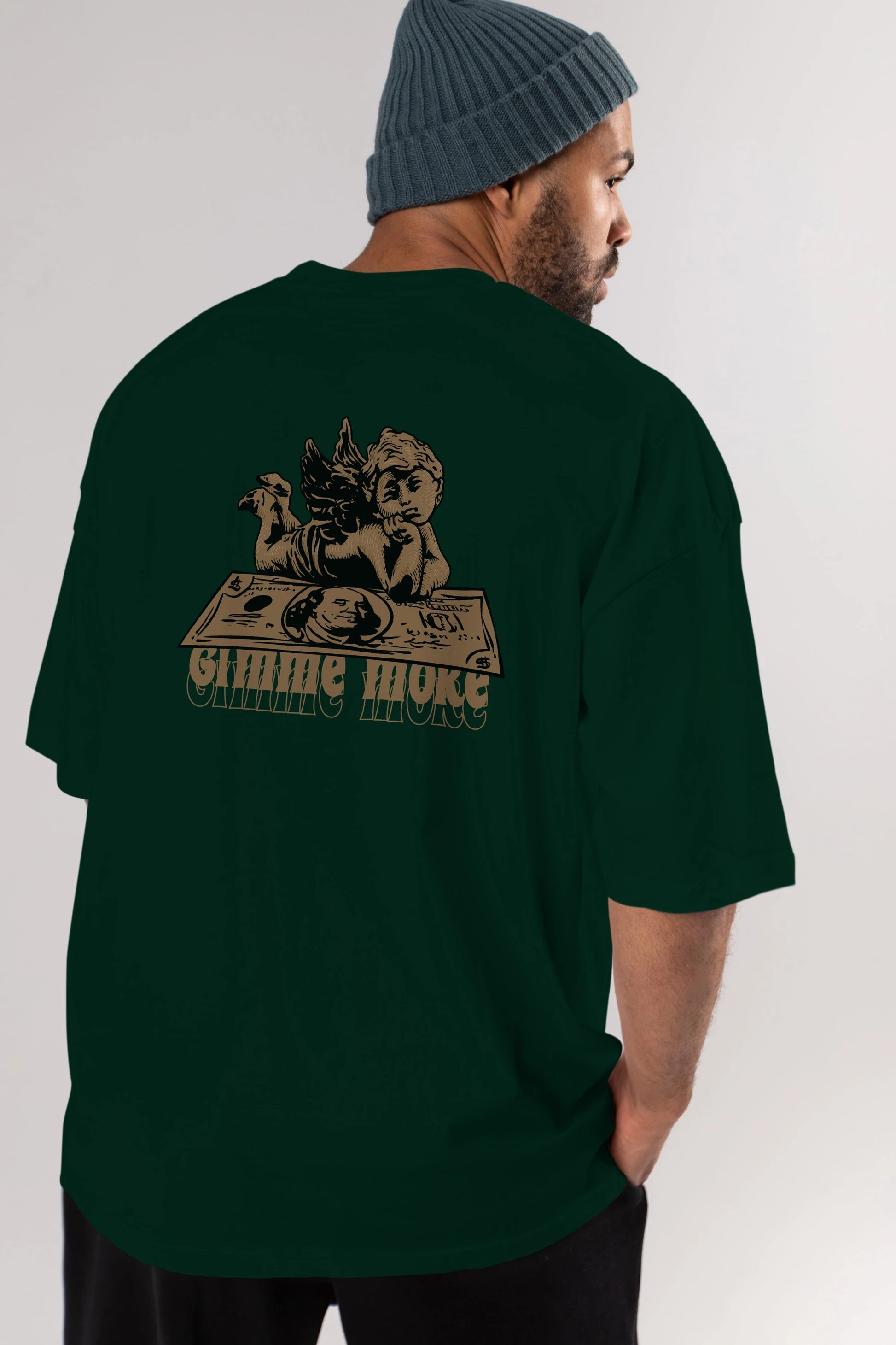 Gimme More Arka Baskılı Oversize t-shirt Erkek Kadın Unisex