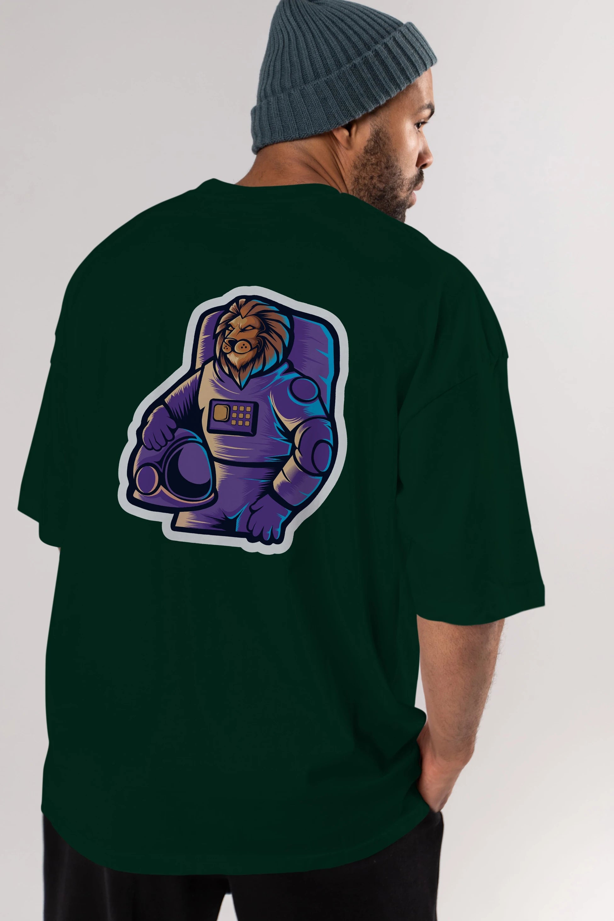 Astroking Sticker Arka Baskılı Oversize t-shirt Erkek Kadın Unisex