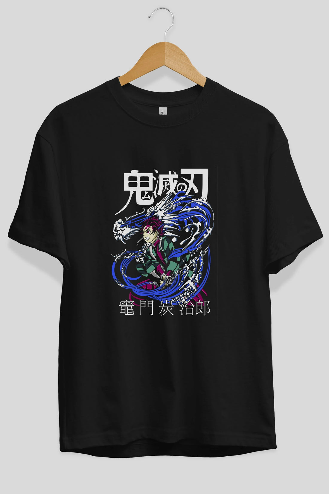 TANJIRO KAMADO 2 Anime Ön Baskılı Oversize t-shirt %100 pamuk Erkek Kadın Unisex