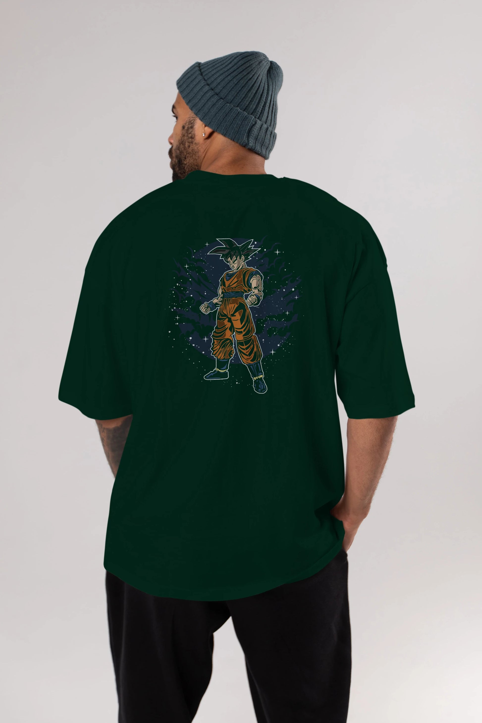 GOKU Arka Baskılı Oversize t-shirt Erkek Kadın Unisex %100 Pamuk