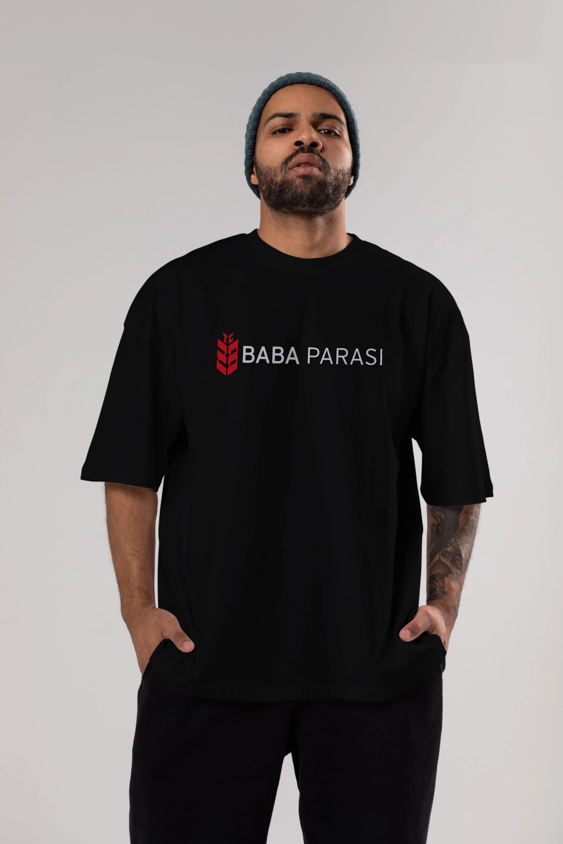 Baba Parası Ön Baskılı Oversize t-shirt %100 pamuk Erkek Kadın Unisex