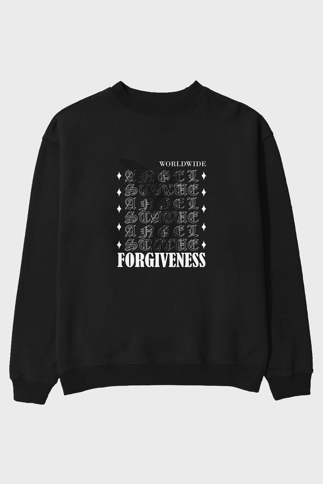 Angel Forgiveness Ön Baskılı Oversize Sweatshirt Erkek Kadın Unisex