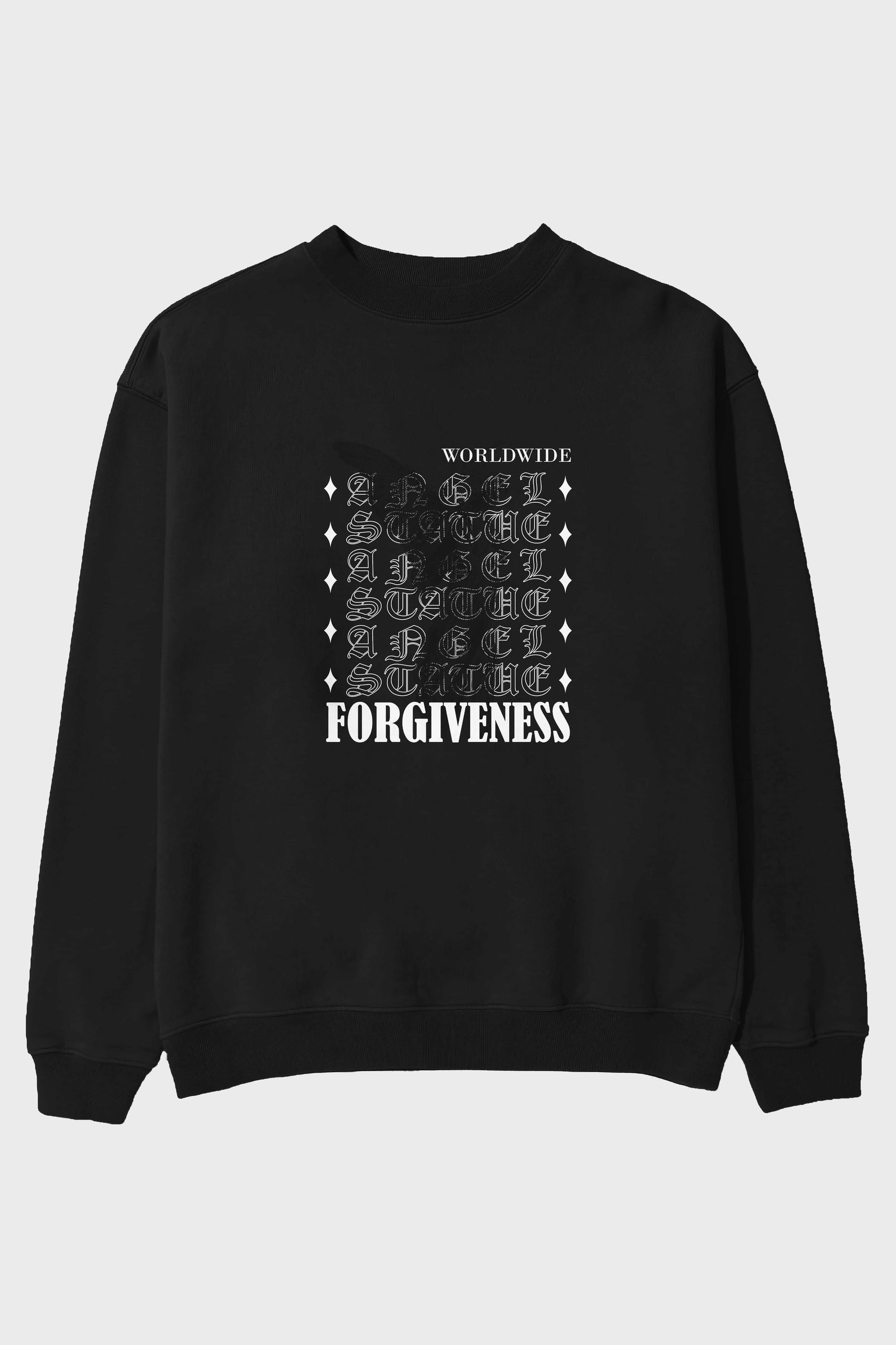 Angel Forgiveness Ön Baskılı Oversize Sweatshirt Erkek Kadın Unisex