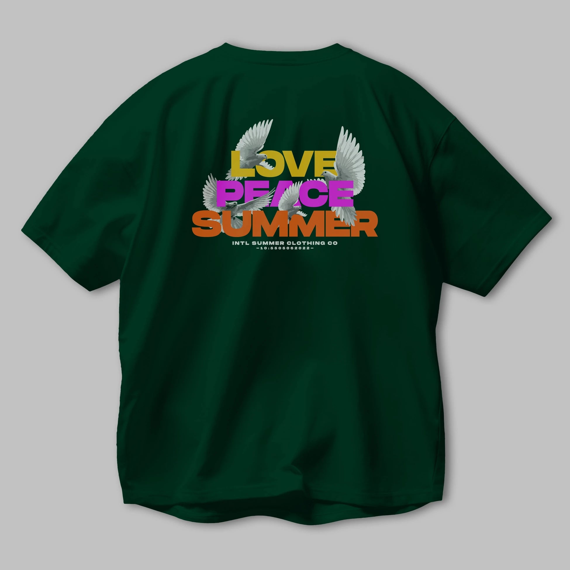Love Peace Summer Arka Baskılı Oversize t-shirt Erkek Kadın Unisex