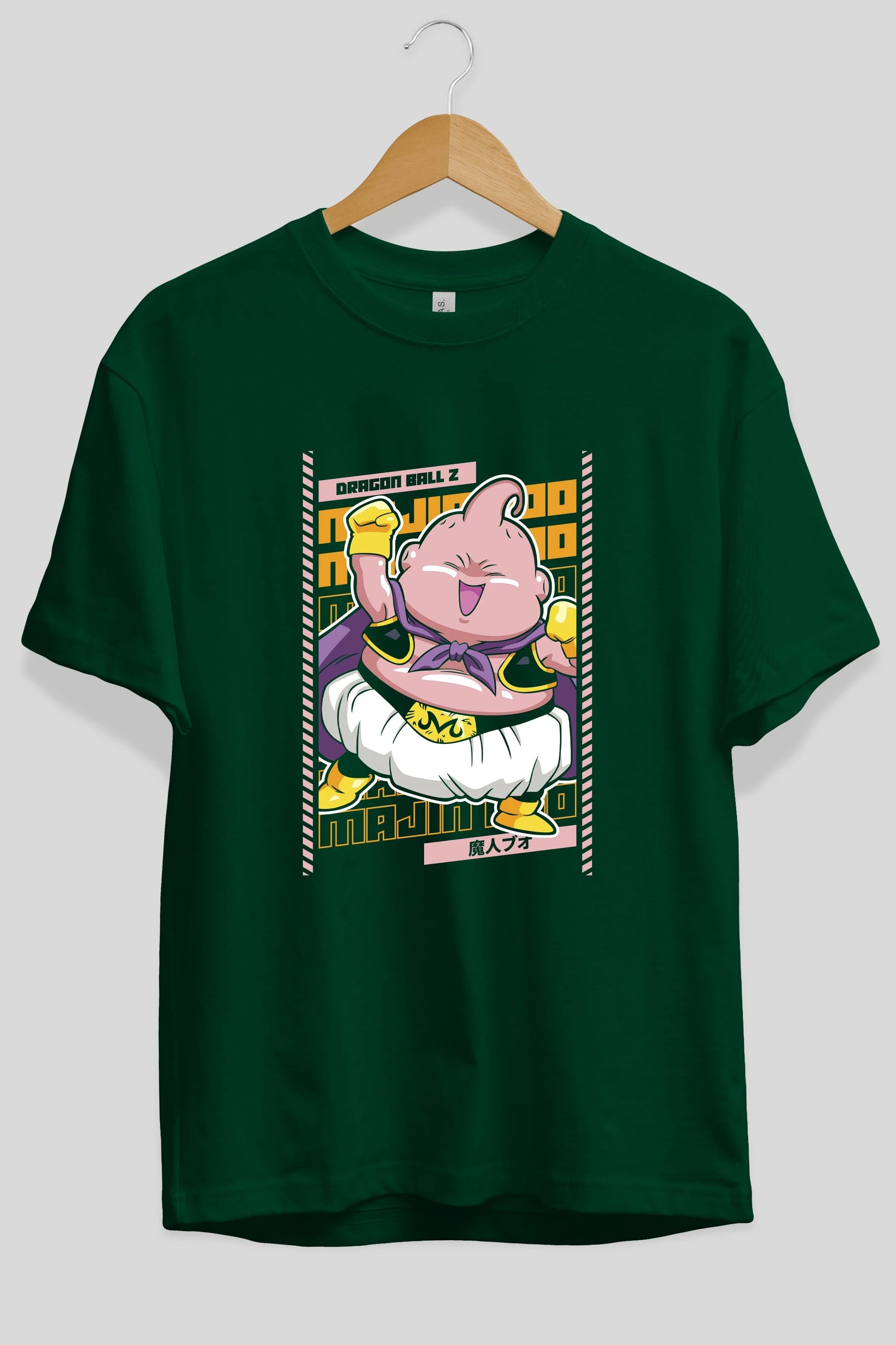 MAJIN BOO1 Anime Ön Baskılı Oversize t-shirt %100 pamuk Erkek Kadın Unisex