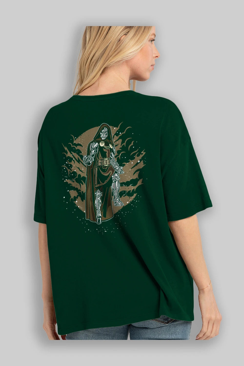DOCTER DOOM Arka Baskılı Oversize t-shirt Erkek Kadın Unisex %100 Pamuk