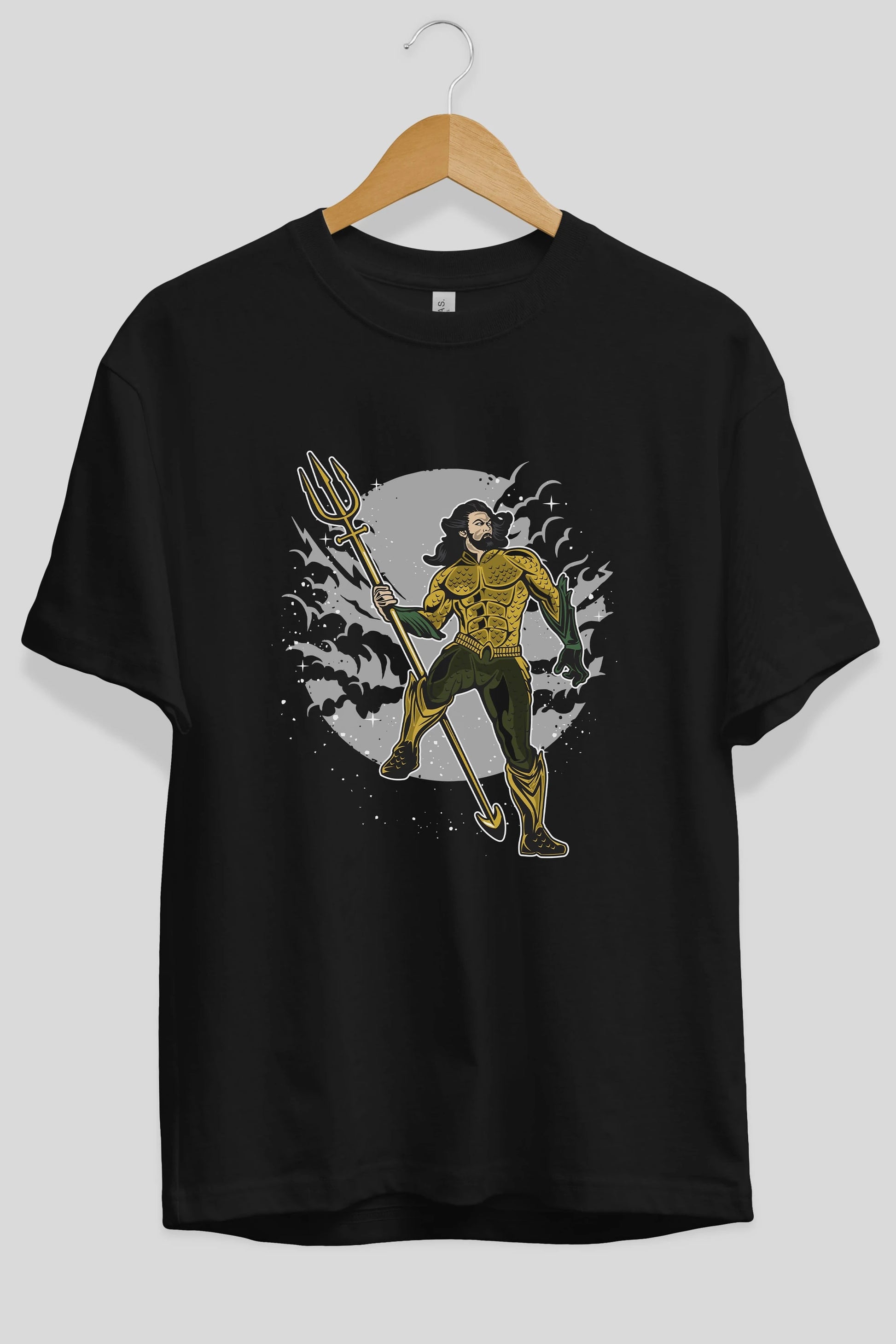 AQUAMAN Ön Baskılı Oversize t-shirt Erkek Kadın Unisex %100 Pamuk tişort