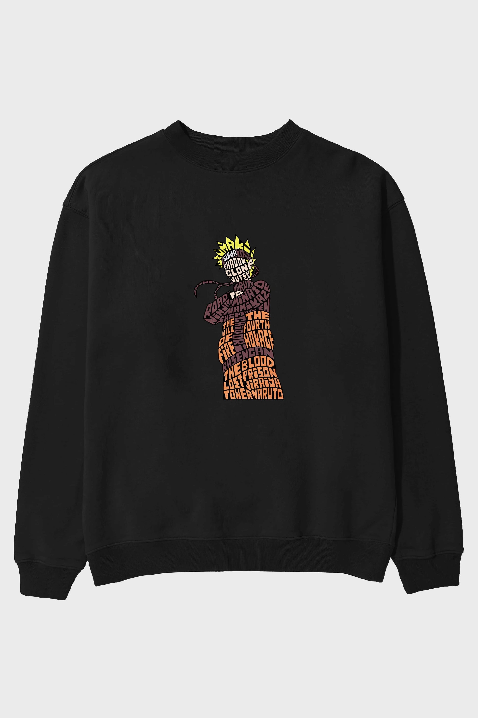 Rasengan Ön Baskılı Oversize Sweatshirt Erkek Kadın Unisex