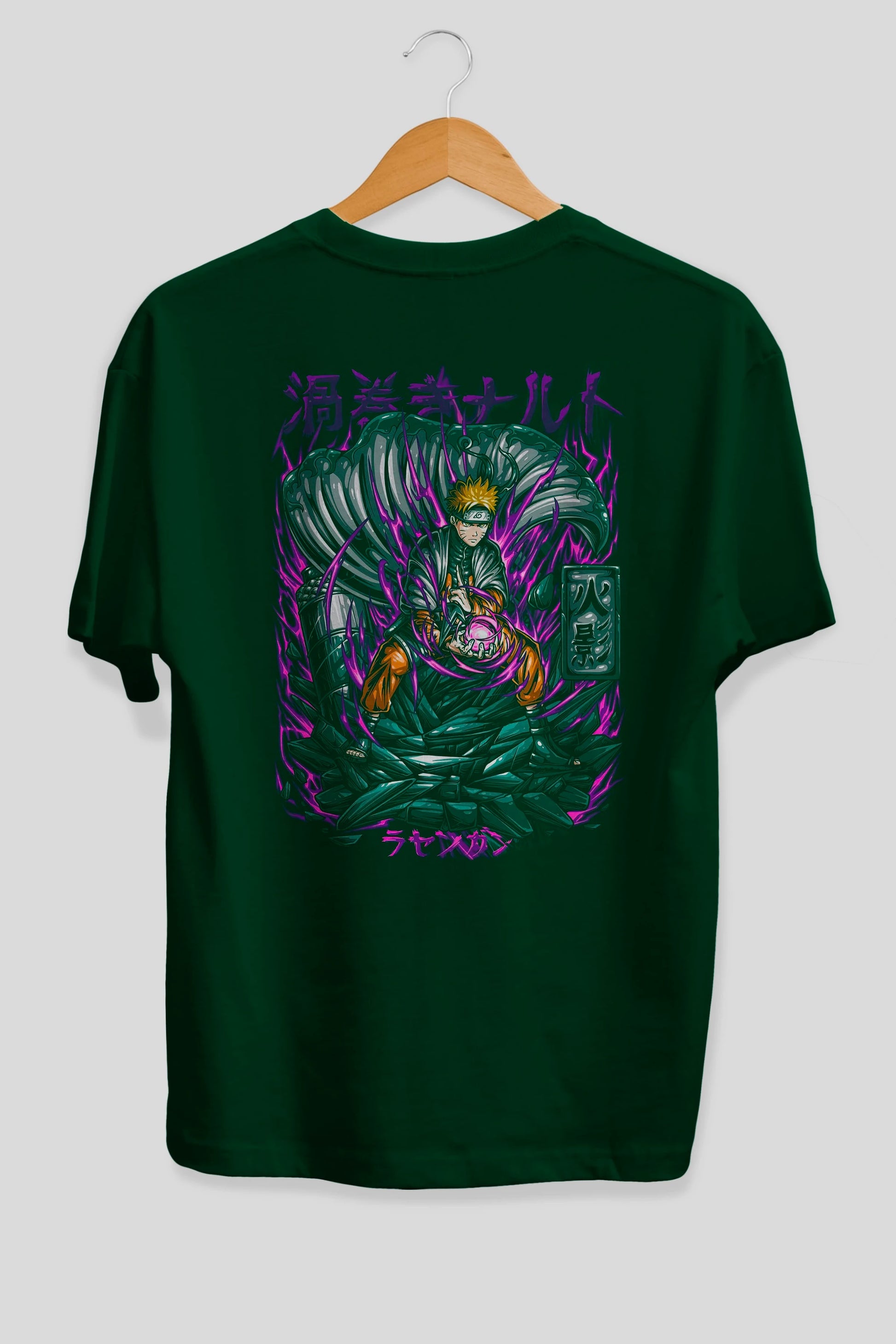 NARUTO Anime Arka Baskılı Oversize t-shirt Erkek Kadın Unisex