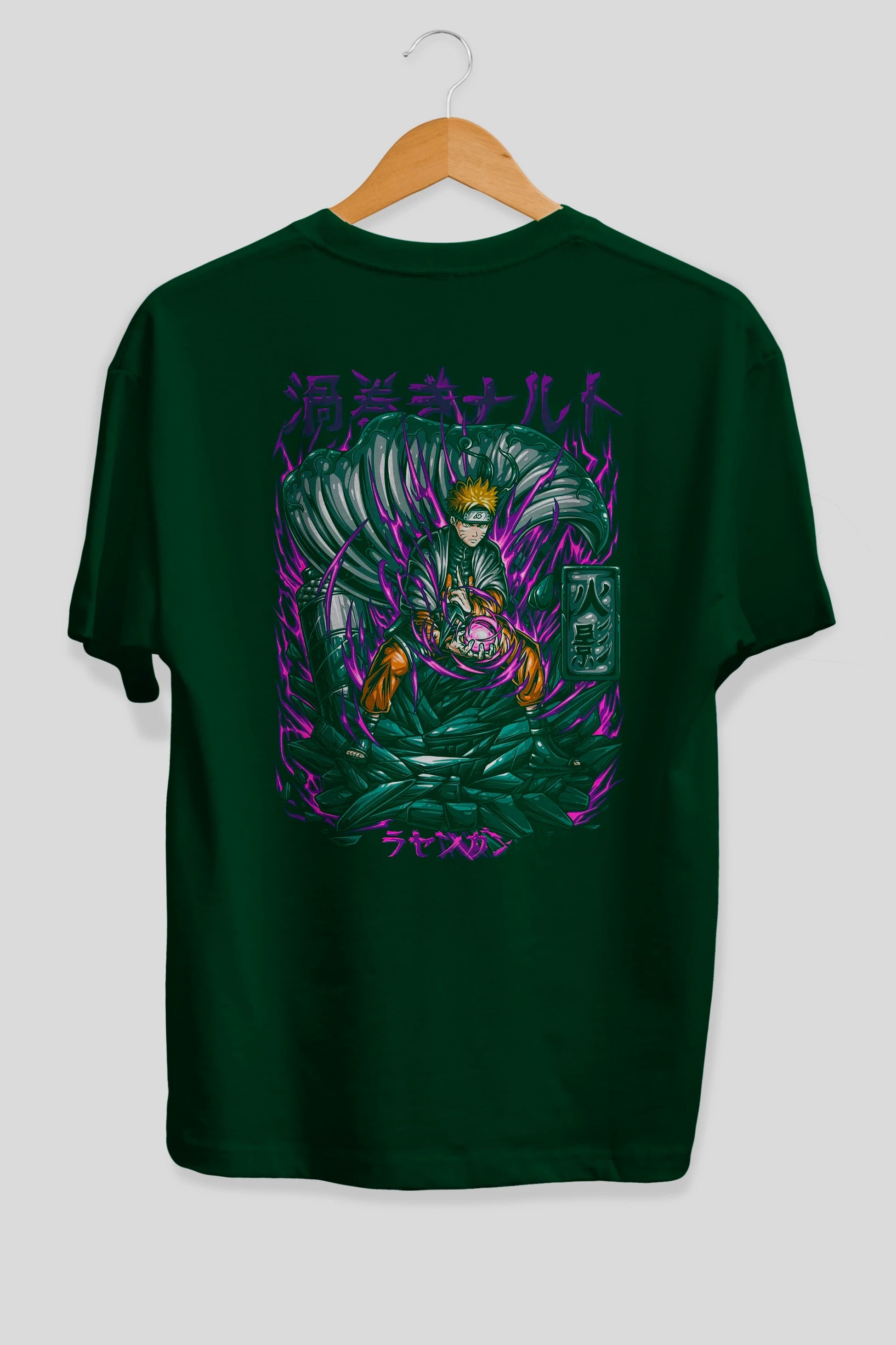 NARUTO Anime Arka Baskılı Oversize t-shirt Erkek Kadın Unisex