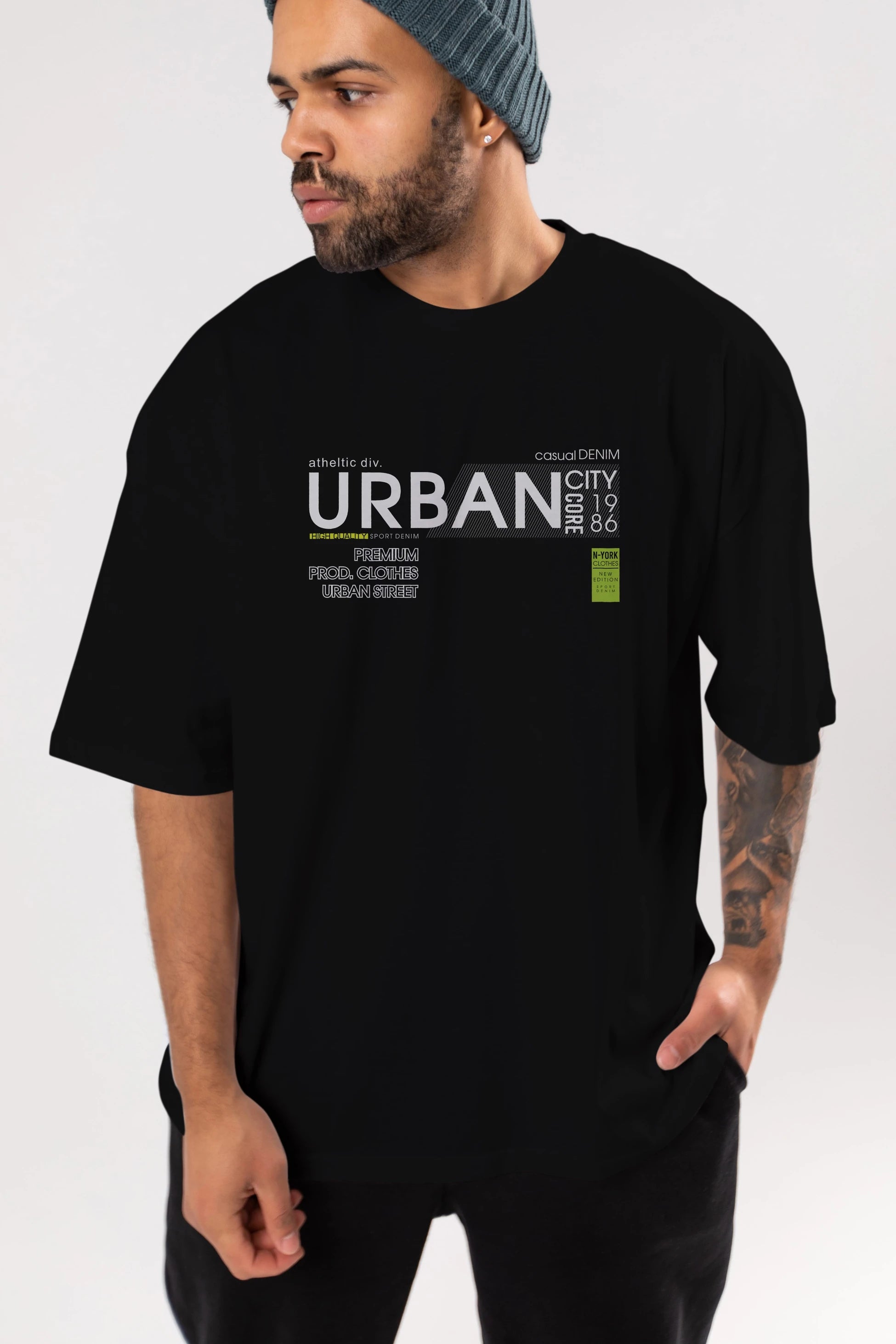 Urban Ön Baskılı Oversize t-shirt Erkek Kadın Unisex