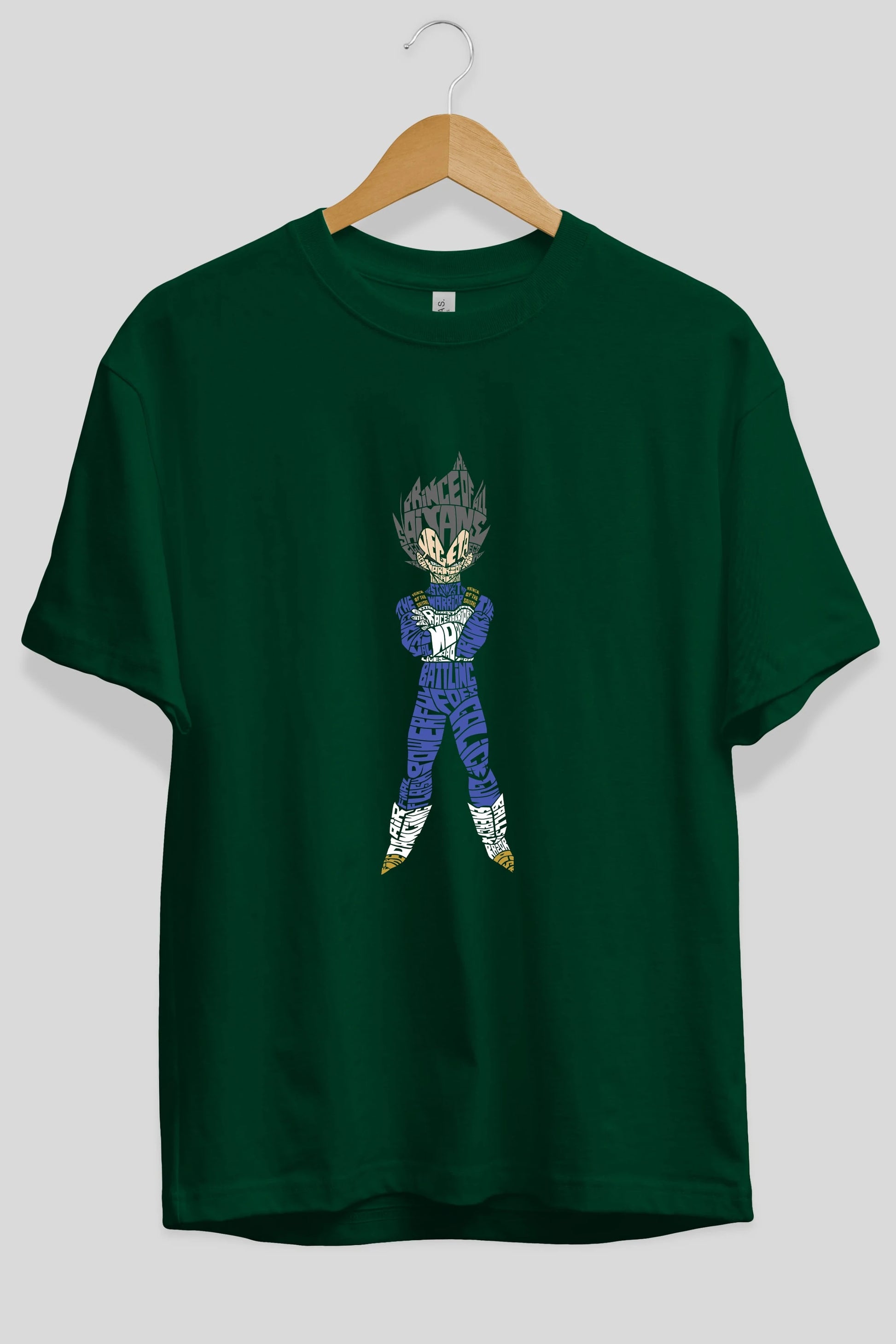 Vegeta Ön Baskılı Oversize t-shirt %100 pamuk Erkek Kadın Unisex
