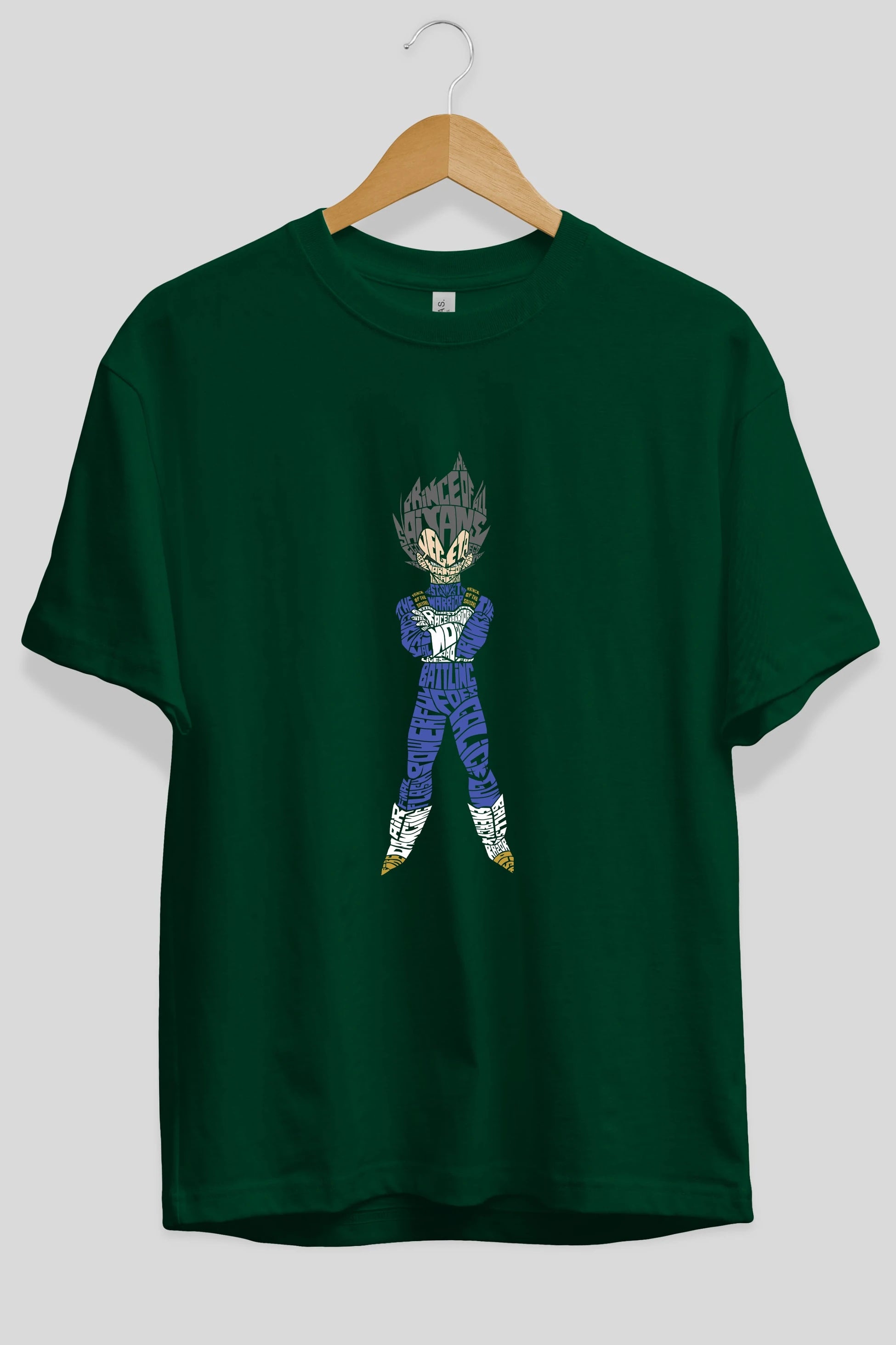 Vegeta Ön Baskılı Oversize t-shirt %100 pamuk Erkek Kadın Unisex