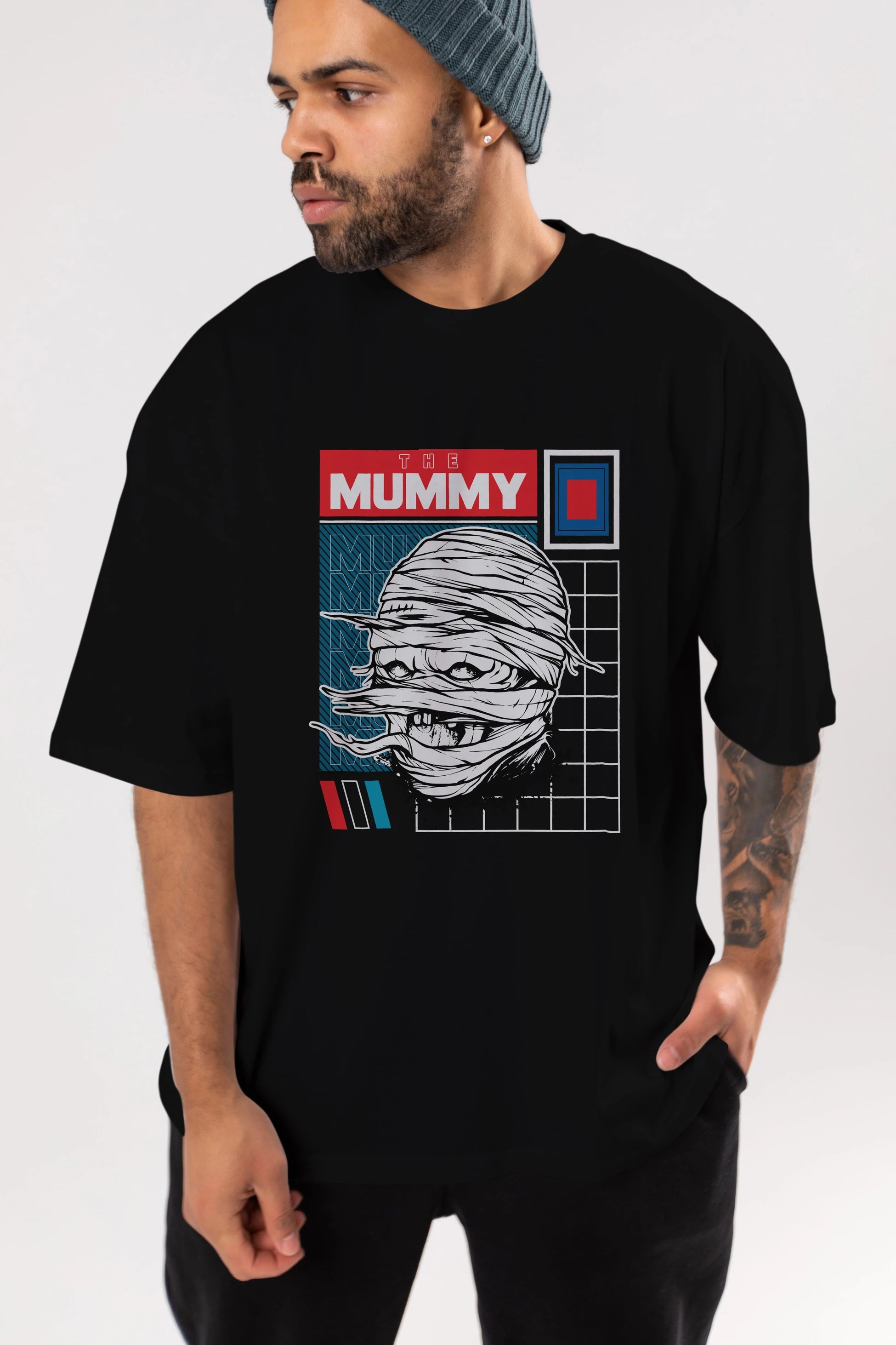 The Mummy Ön Baskılı Oversize t-shirt Erkek Kadın Unisex