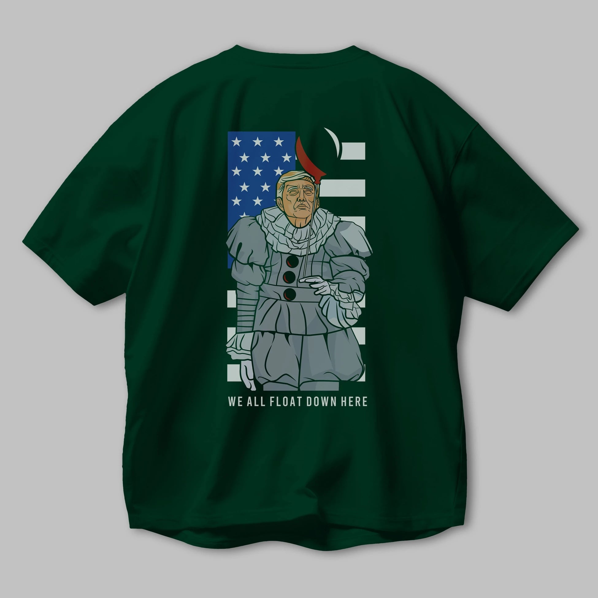 It Trump Arka Baskılı Oversize t-shirt Erkek Kadın Unisex %100 Pamuk tişort