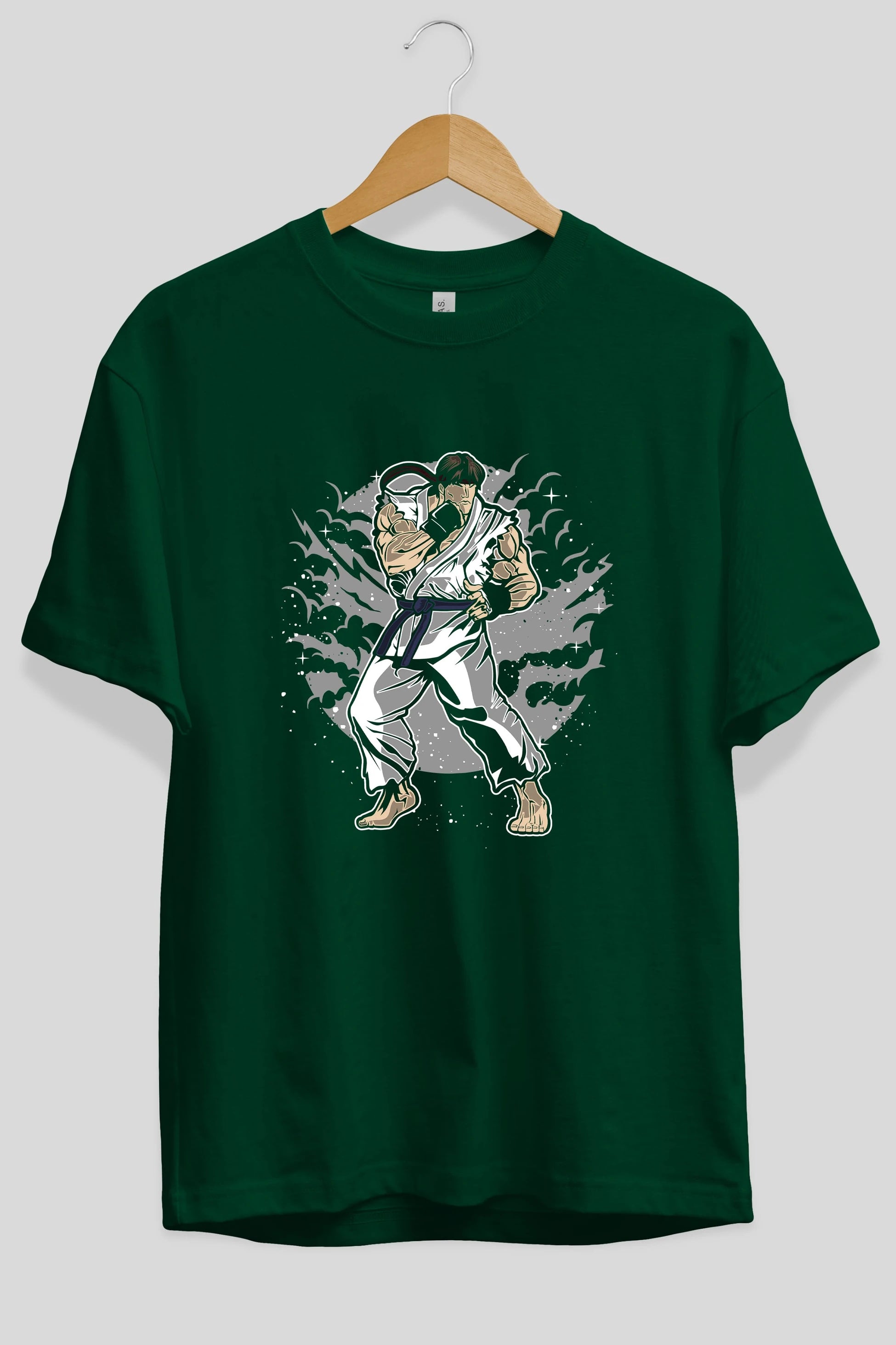 RYU Ön Baskılı Oversize t-shirt Erkek Kadın Unisex %100 Pamuk tişort