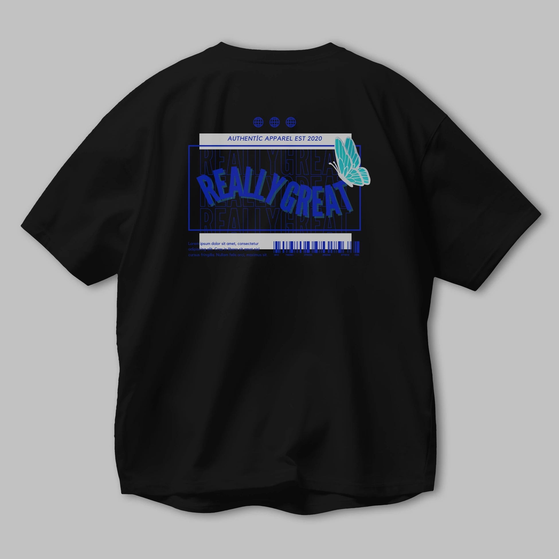 Really Great Yazılı Arka Baskılı Oversize t-shirt Erkek Kadın Unisex