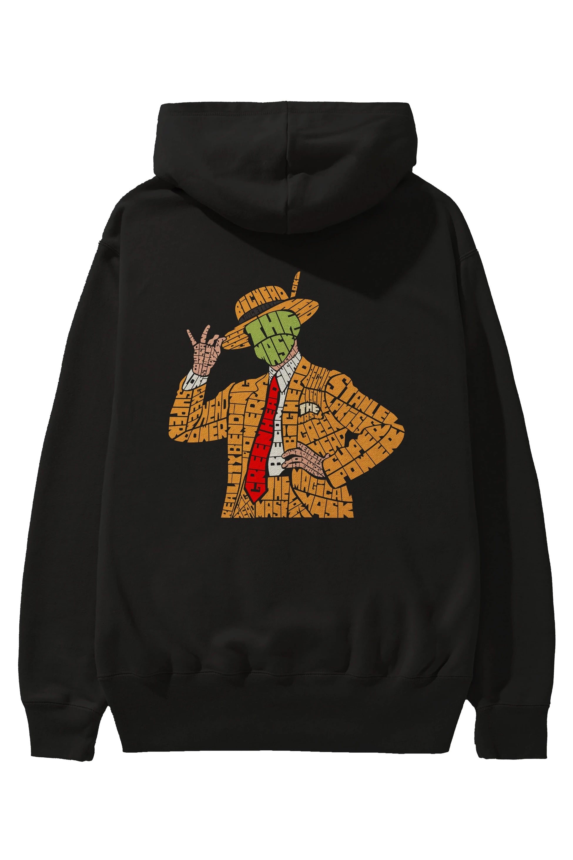 The Mask Arka Baskılı Hoodie Oversize Kapüşonlu Sweatshirt Erkek Kadın Unisex