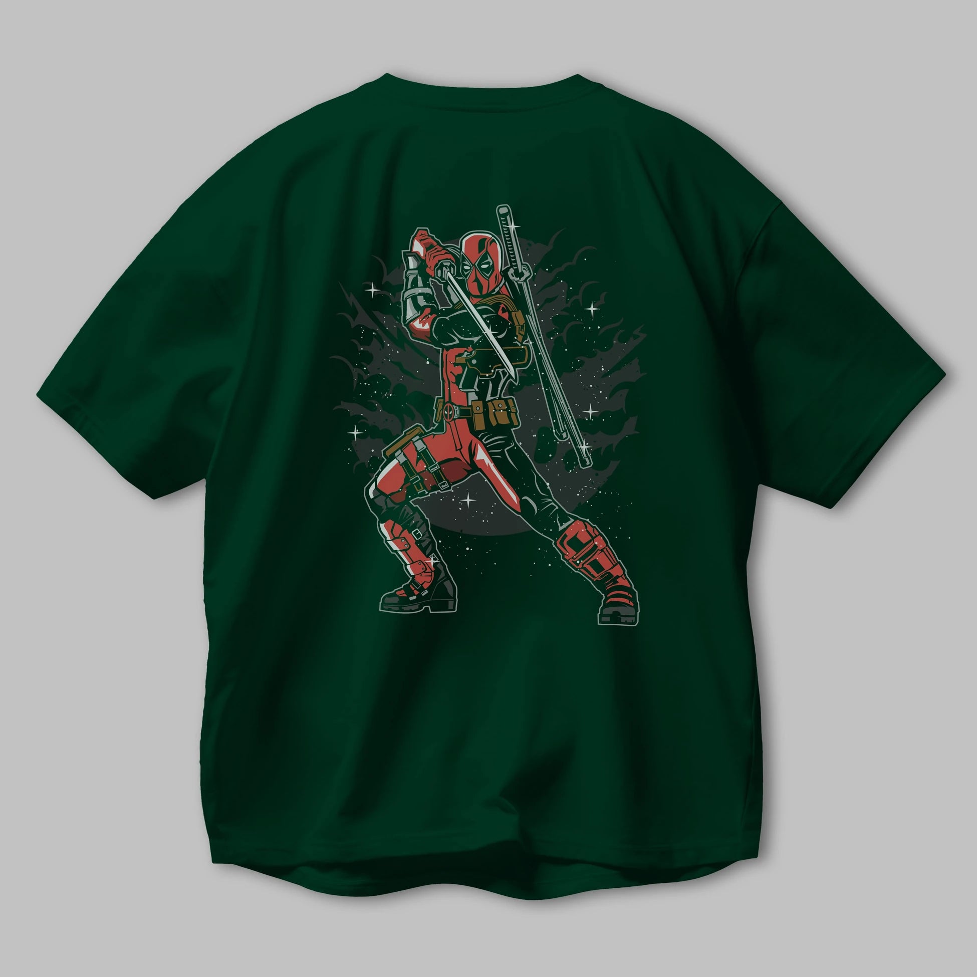 Deadpool Arka Baskılı Oversize t-shirt Erkek Kadın Unisex %100 Pamuk