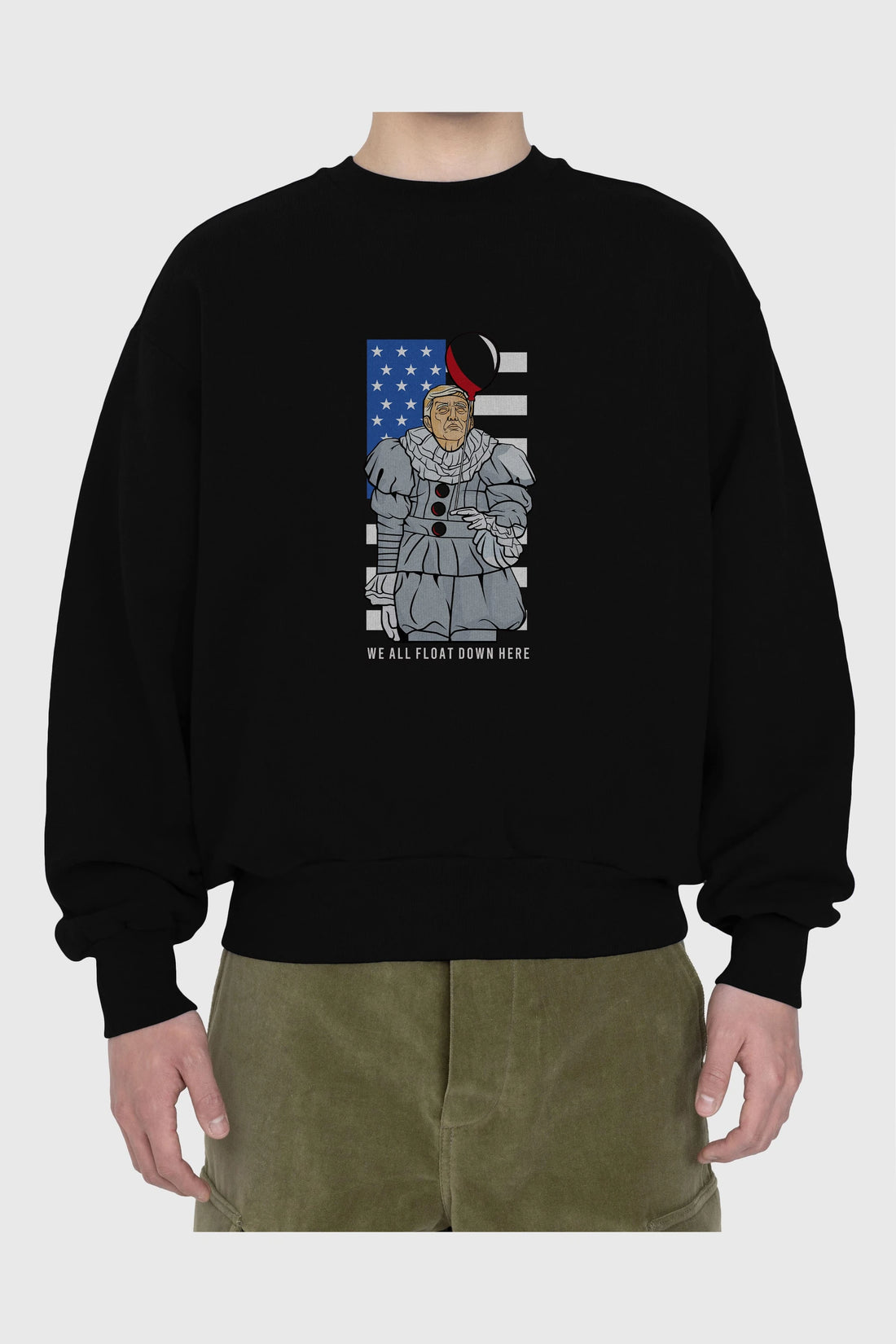 It Trump Ön Baskılı Oversize Sweatshirt Erkek Kadın Unisex