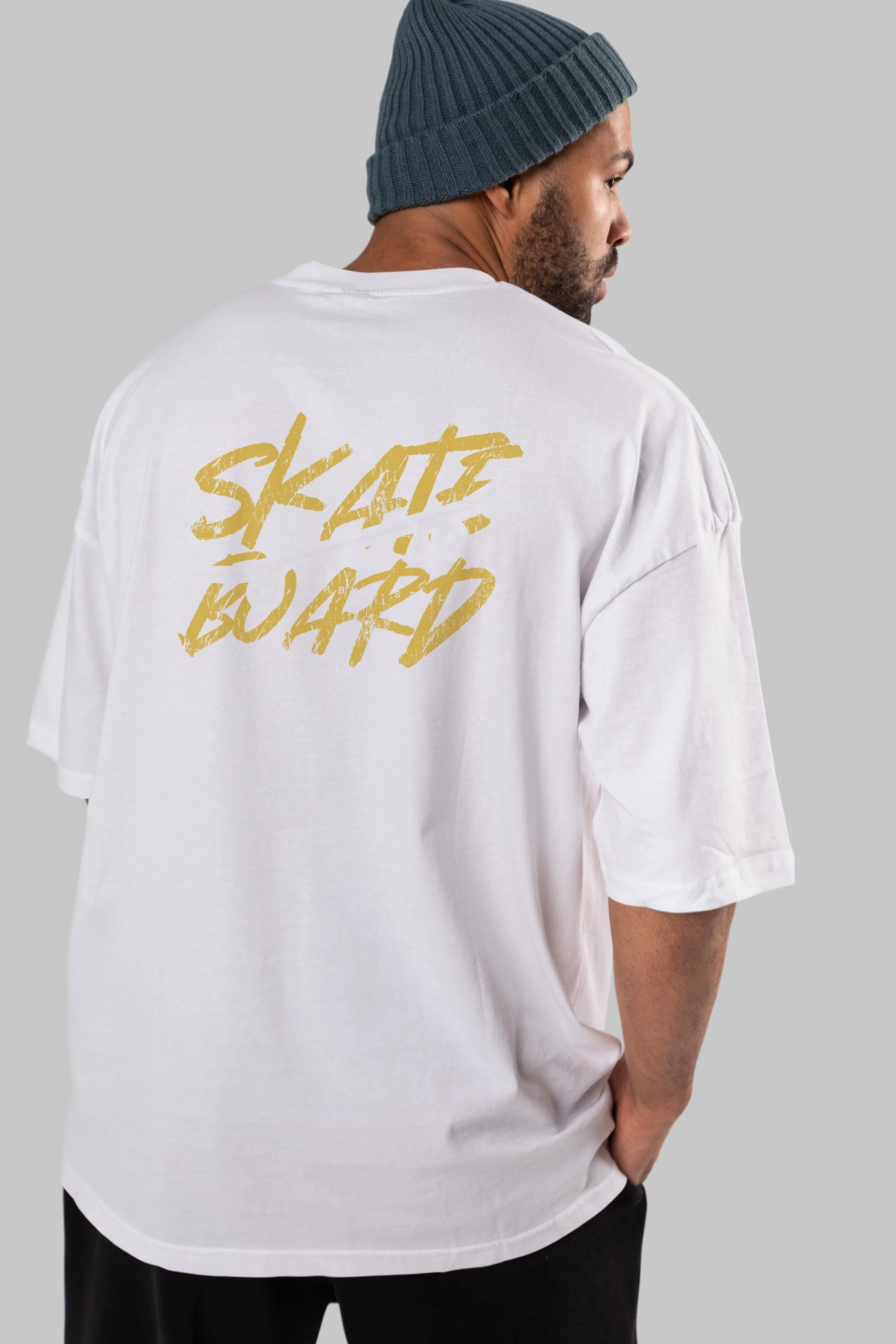 Skate Board Arka Baskılı Oversize t-shirt Erkek Kadın Unisex