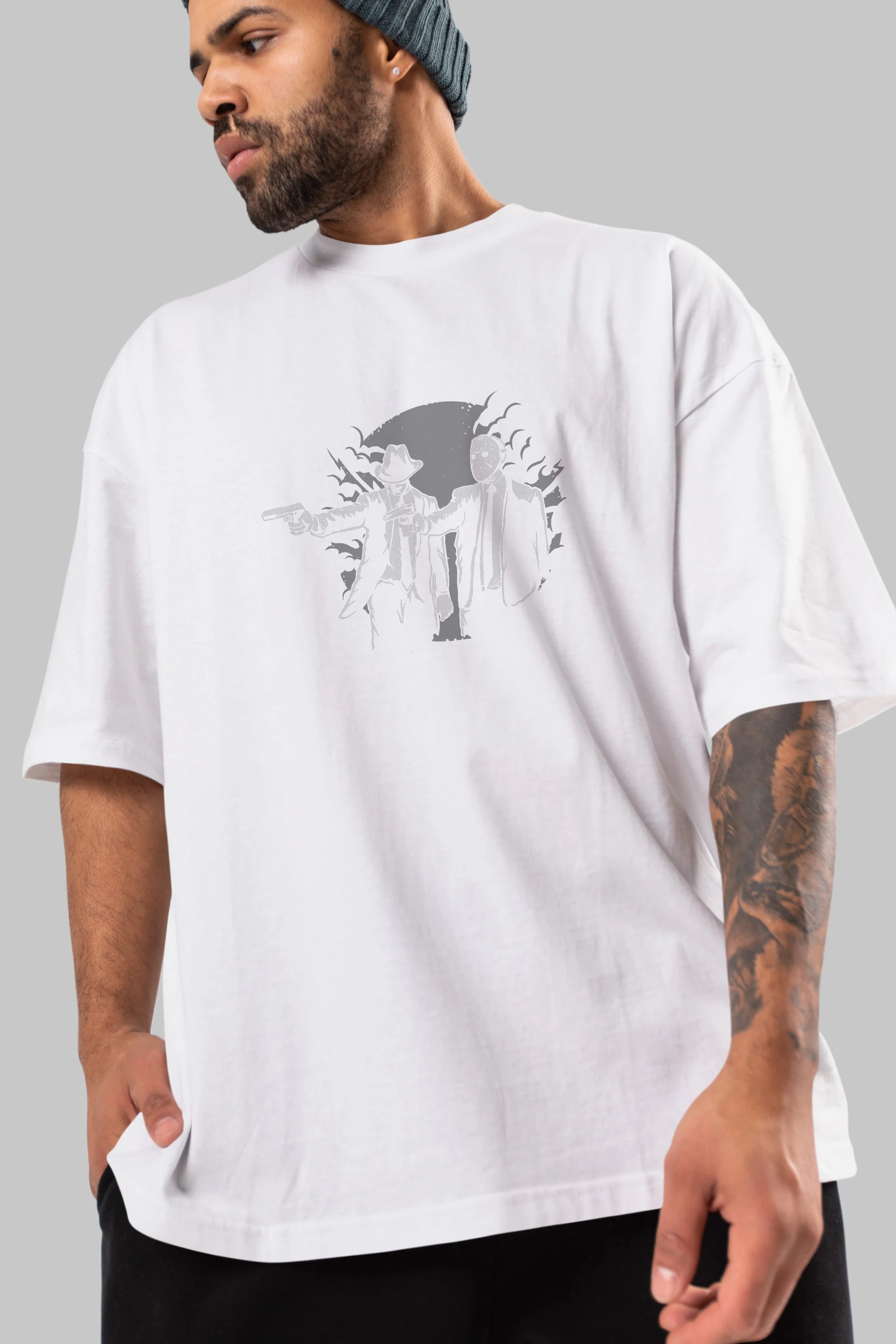 Pulp Killer Ön Baskılı Oversize t-shirt Erkek Kadın Unisex %100 Pamuk tişort