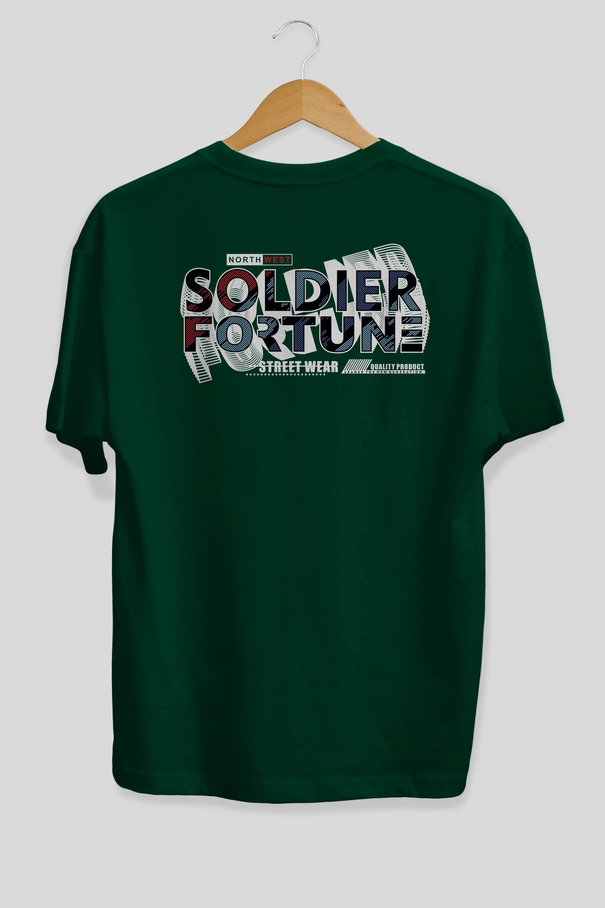 Soldier Fortune Arka Baskılı Oversize t-shirt Erkek Kadın Unisex