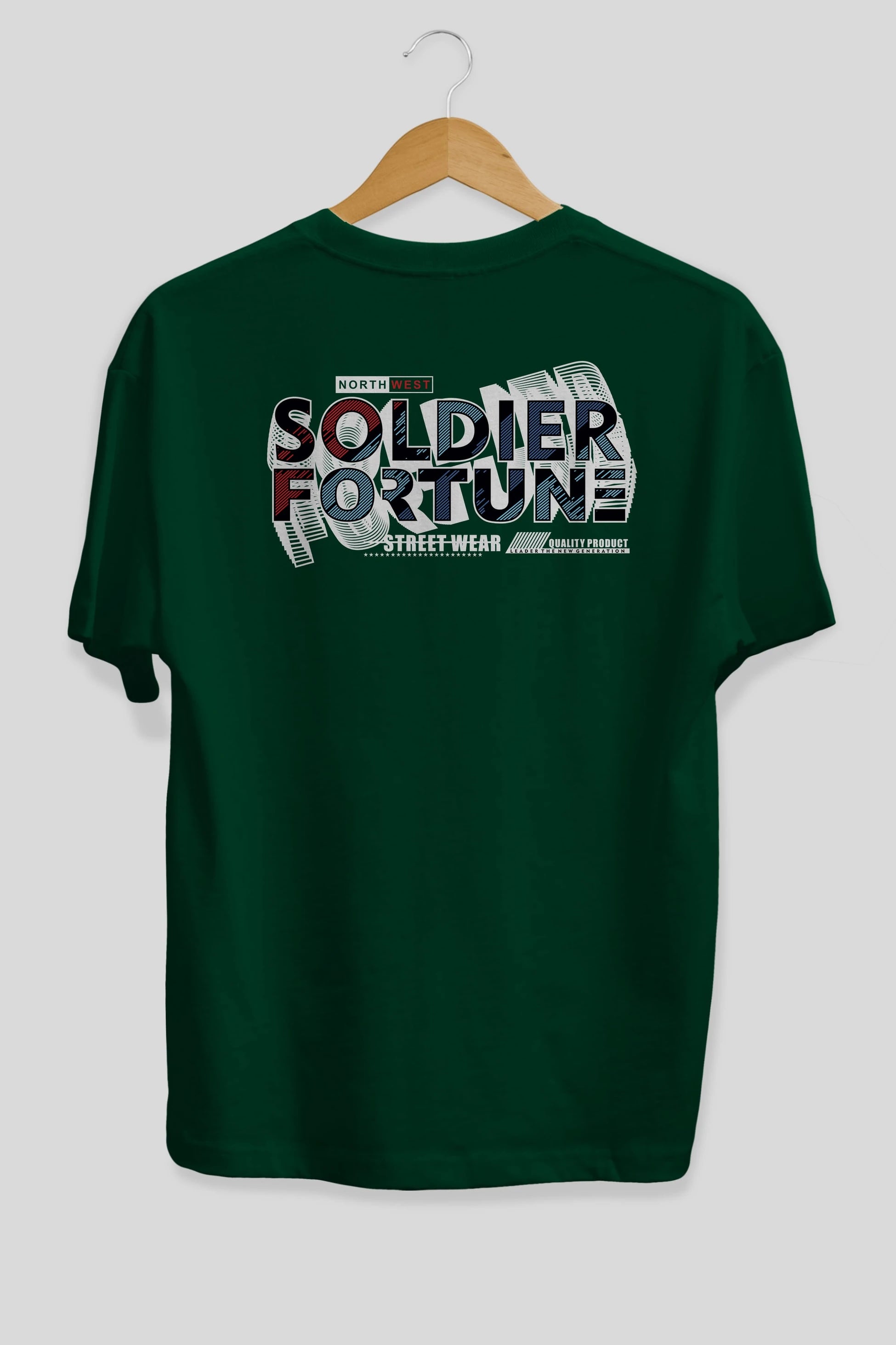Soldier Fortune Arka Baskılı Oversize t-shirt Erkek Kadın Unisex