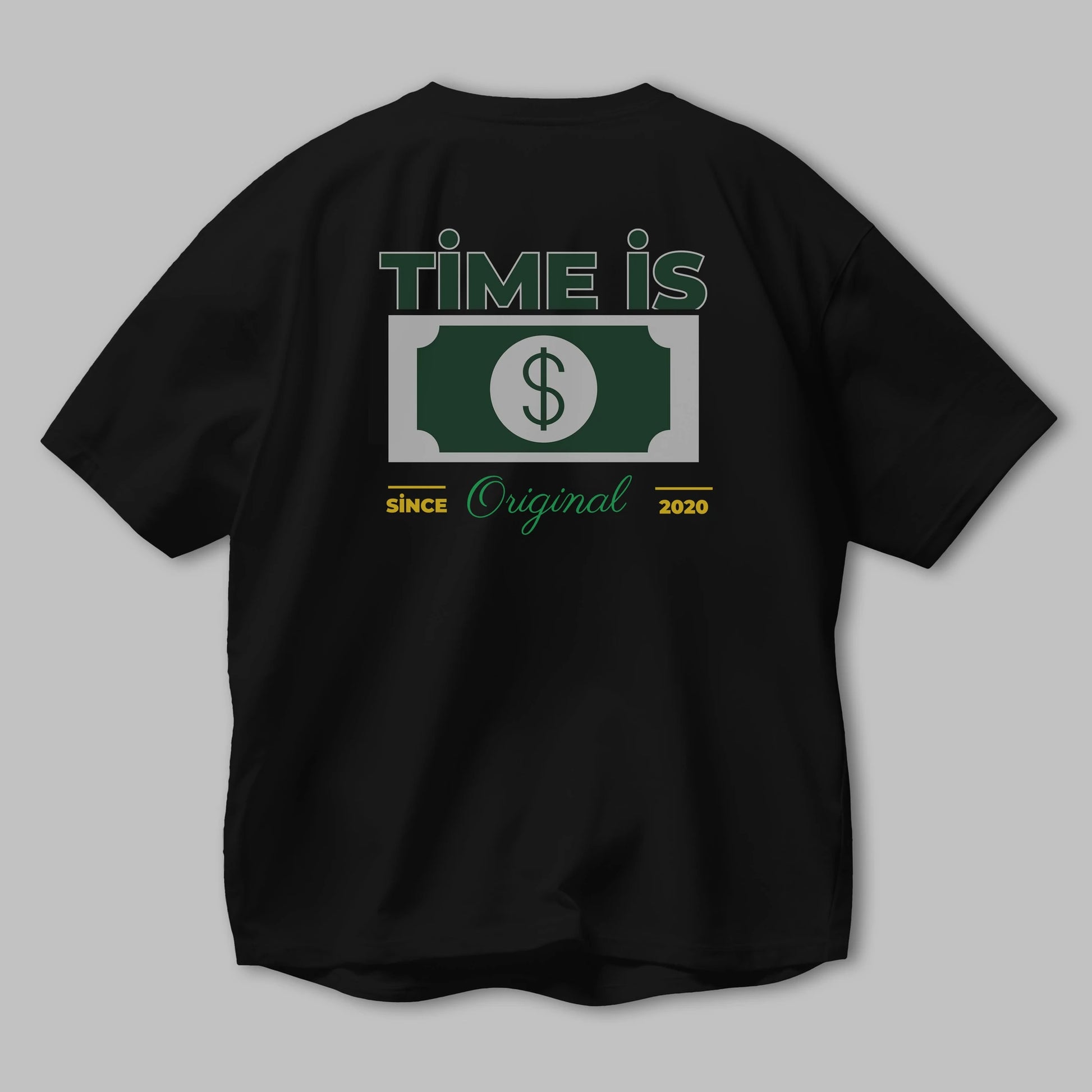 Time is Original Arka Baskılı Oversize t-shirt Erkek Kadın Unisex