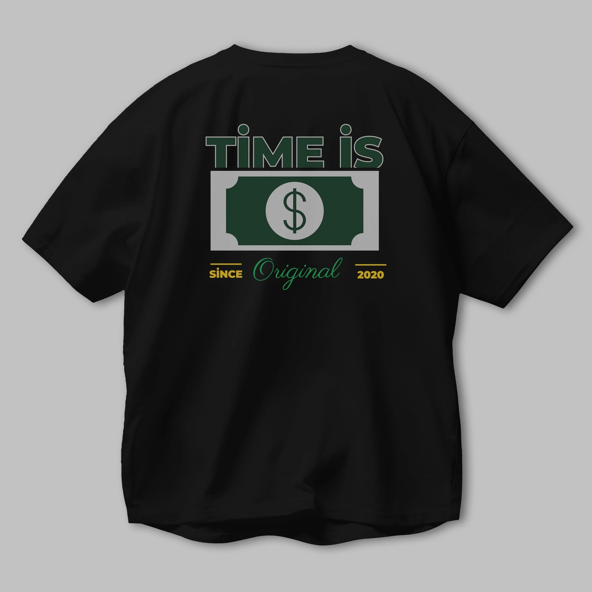 Time is Original Arka Baskılı Oversize t-shirt Erkek Kadın Unisex