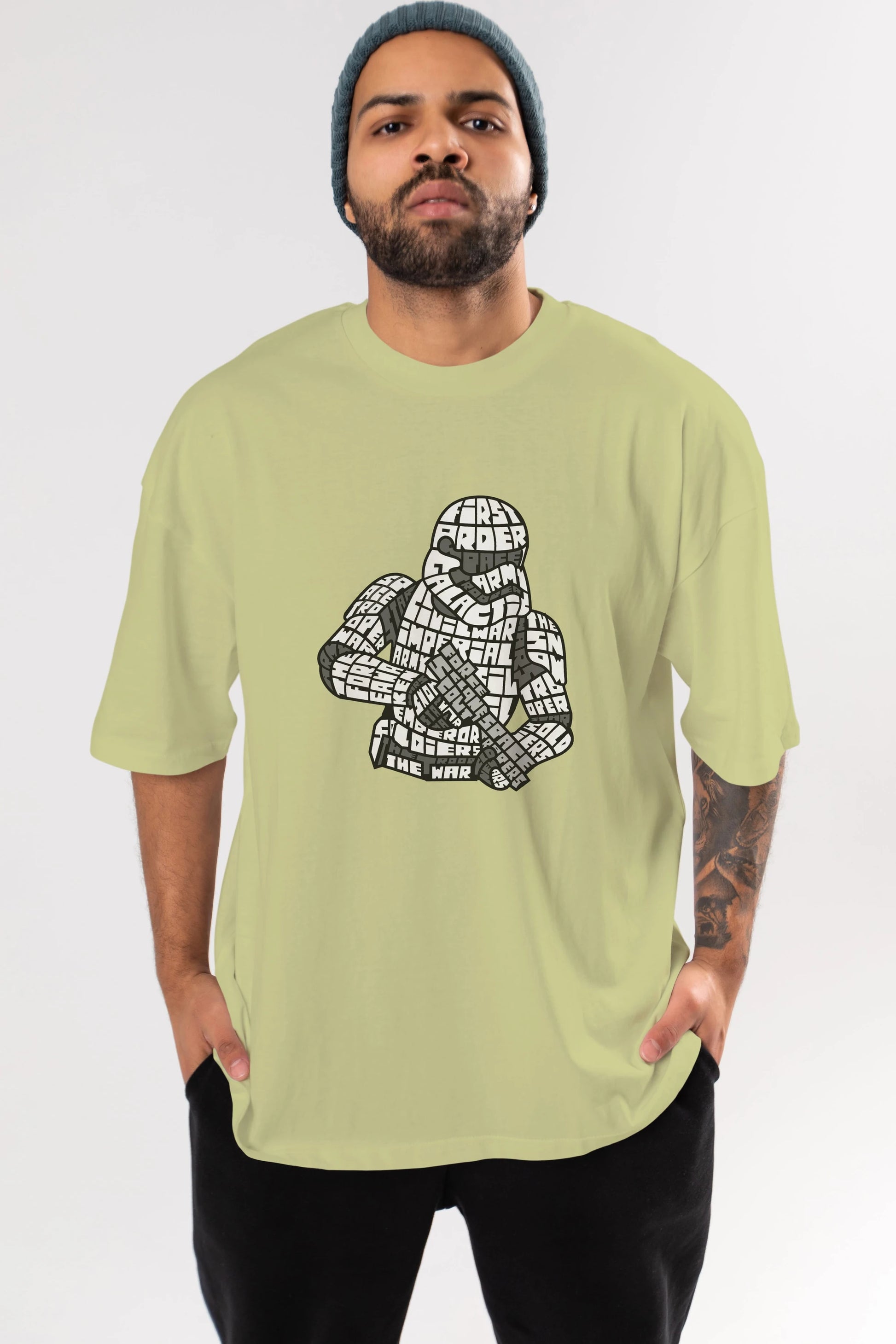 First Order Ön Baskılı Oversize t-shirt %100 pamuk Erkek Kadın Unisex